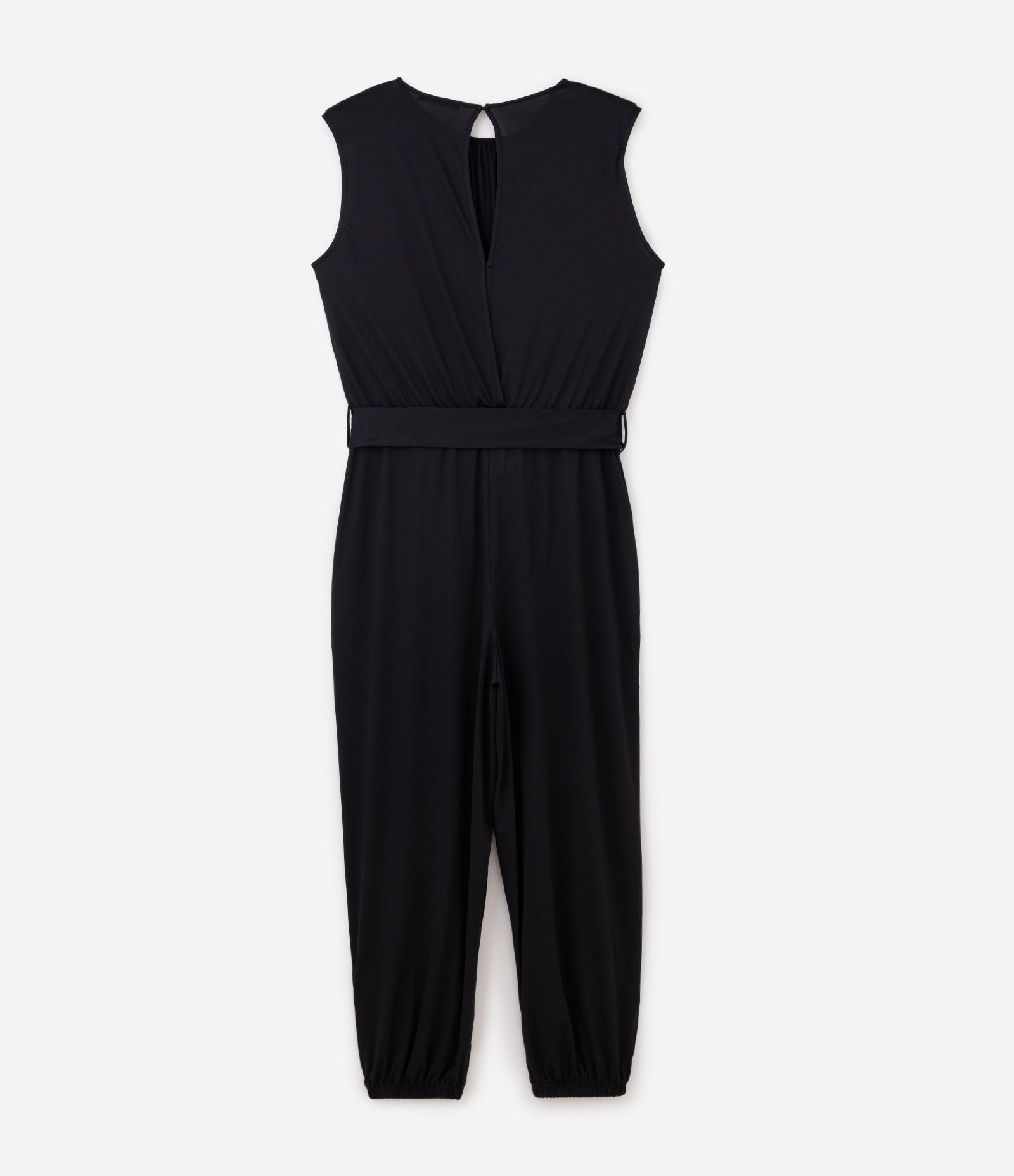 Macacão Jogger com Amarração na Cintura Curve & Plus Size Preto 2