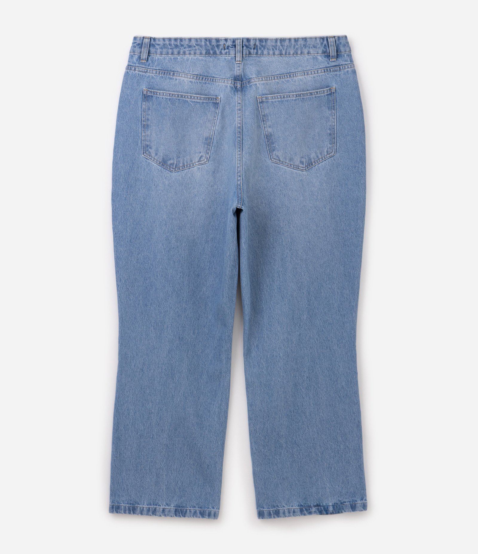 Calça Reta em Jeans Básica Curve & Plus Size Azul 2