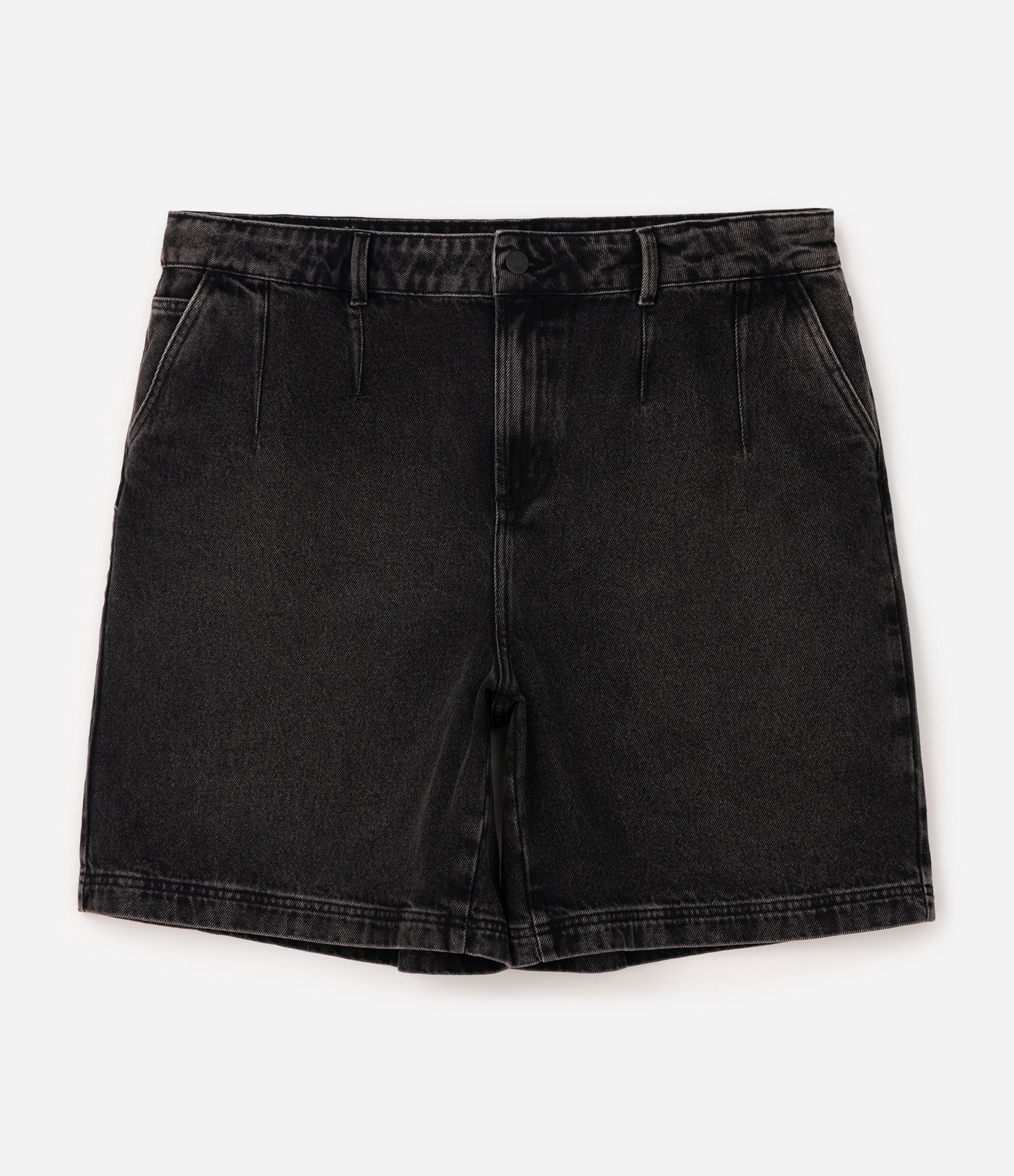 Bermuda Jeans com Pences Curve & Plus Size Preto 7