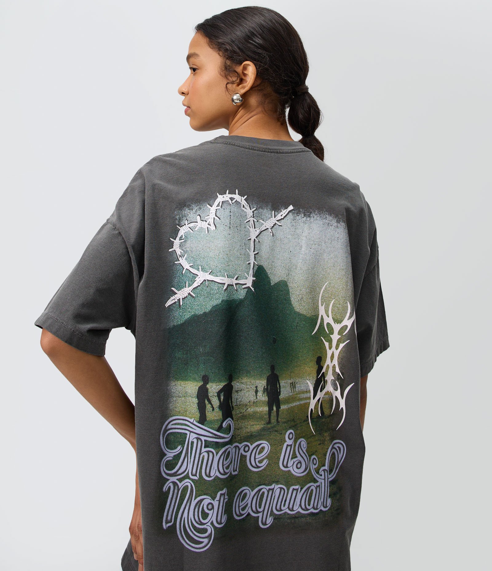 Camiseta Oversized em Algodão Lettering com Estampa I Love Brasil Preto 4
