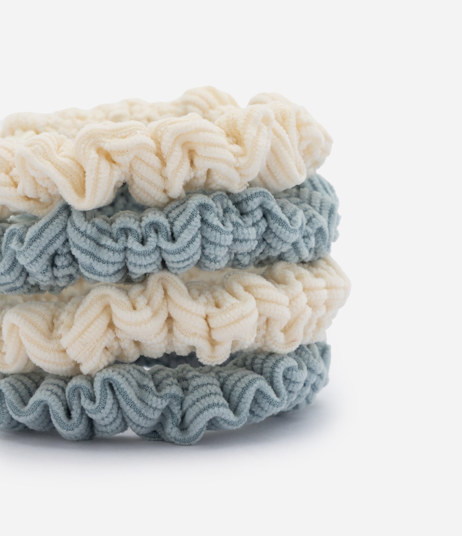 Kit com 04 Mini Scrunchies Texturizadas Multicores 2