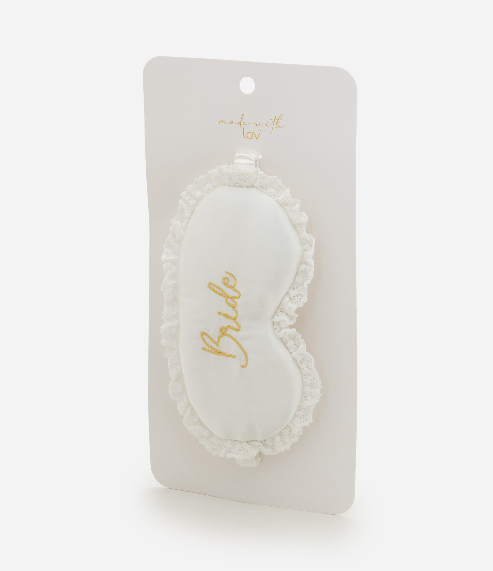 Máscara de Dormir em Cetim com Lettering Bride Off White 5