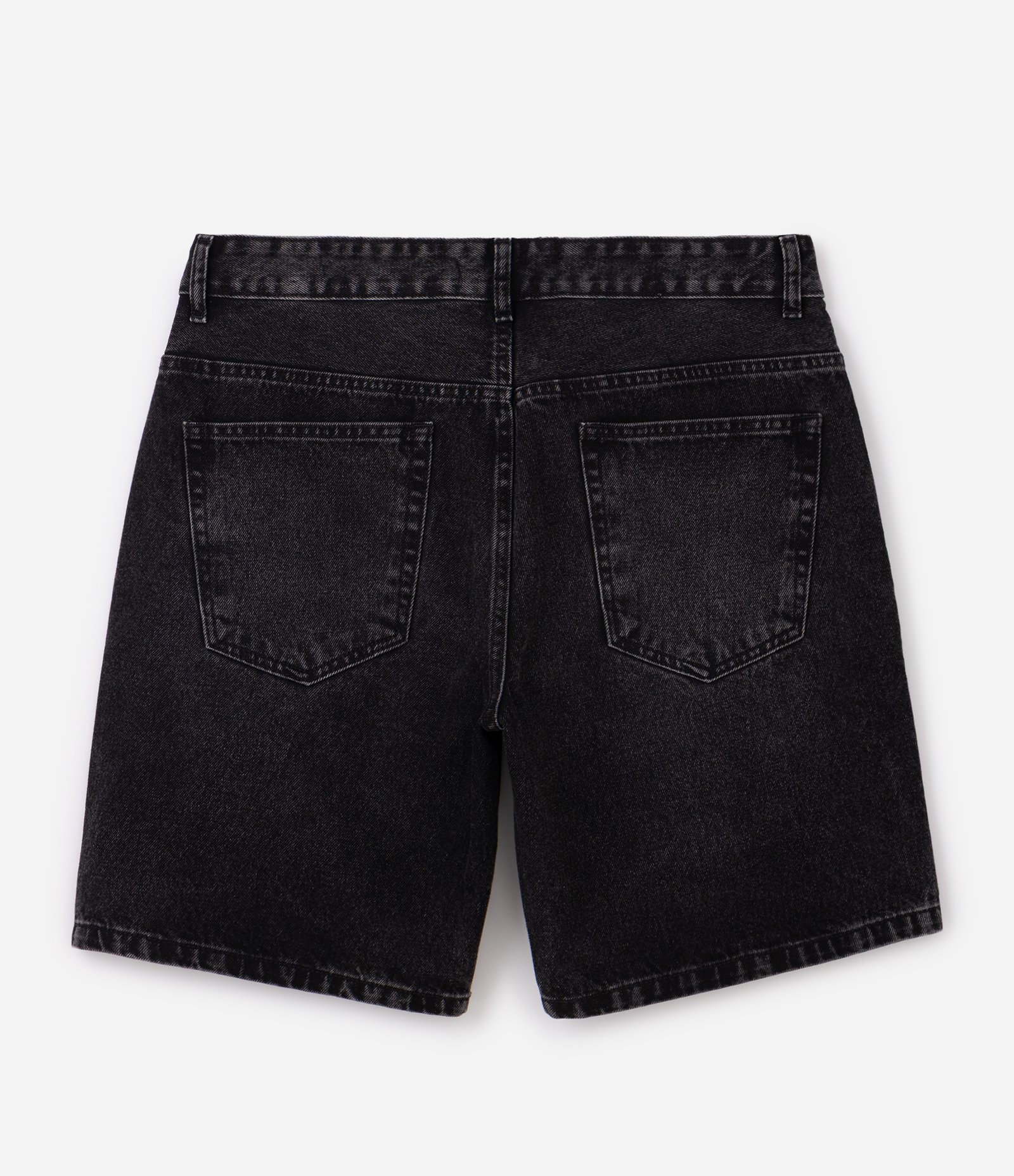 Bermuda Reta em Jeans Preto 7