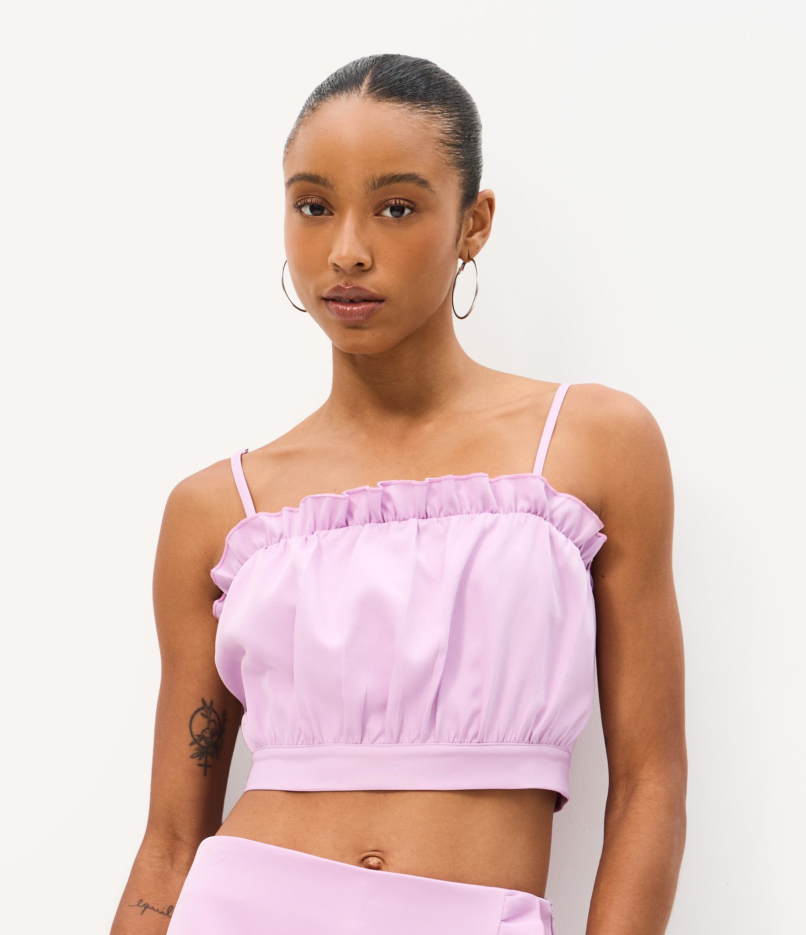 Blusa com Amarração nas Costas Lilás 1
