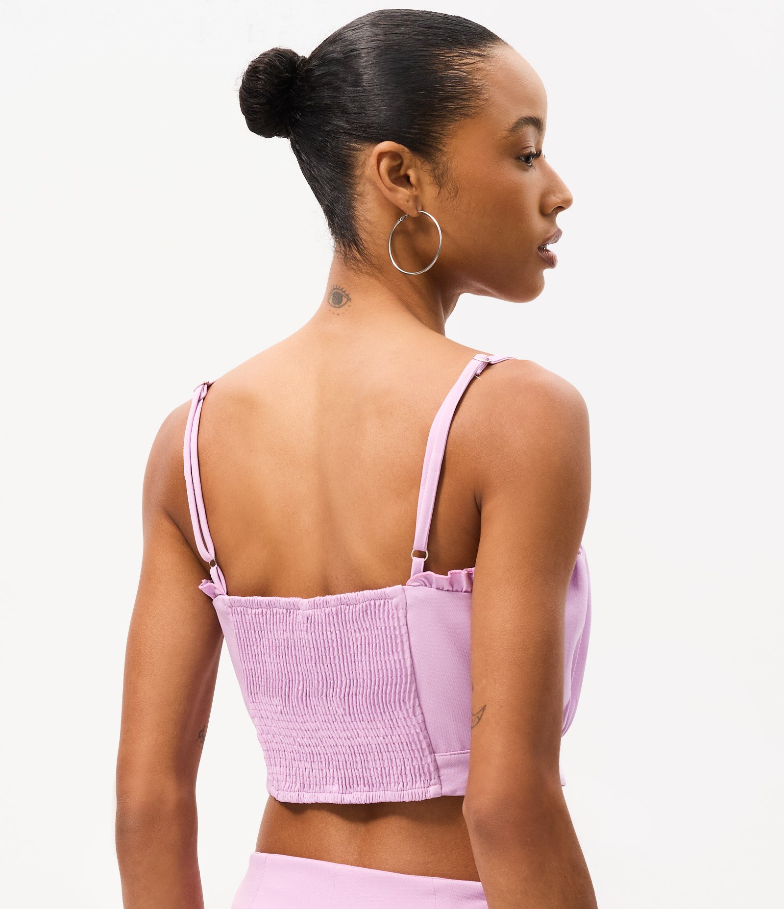 Blusa com Amarração nas Costas Lilás 4