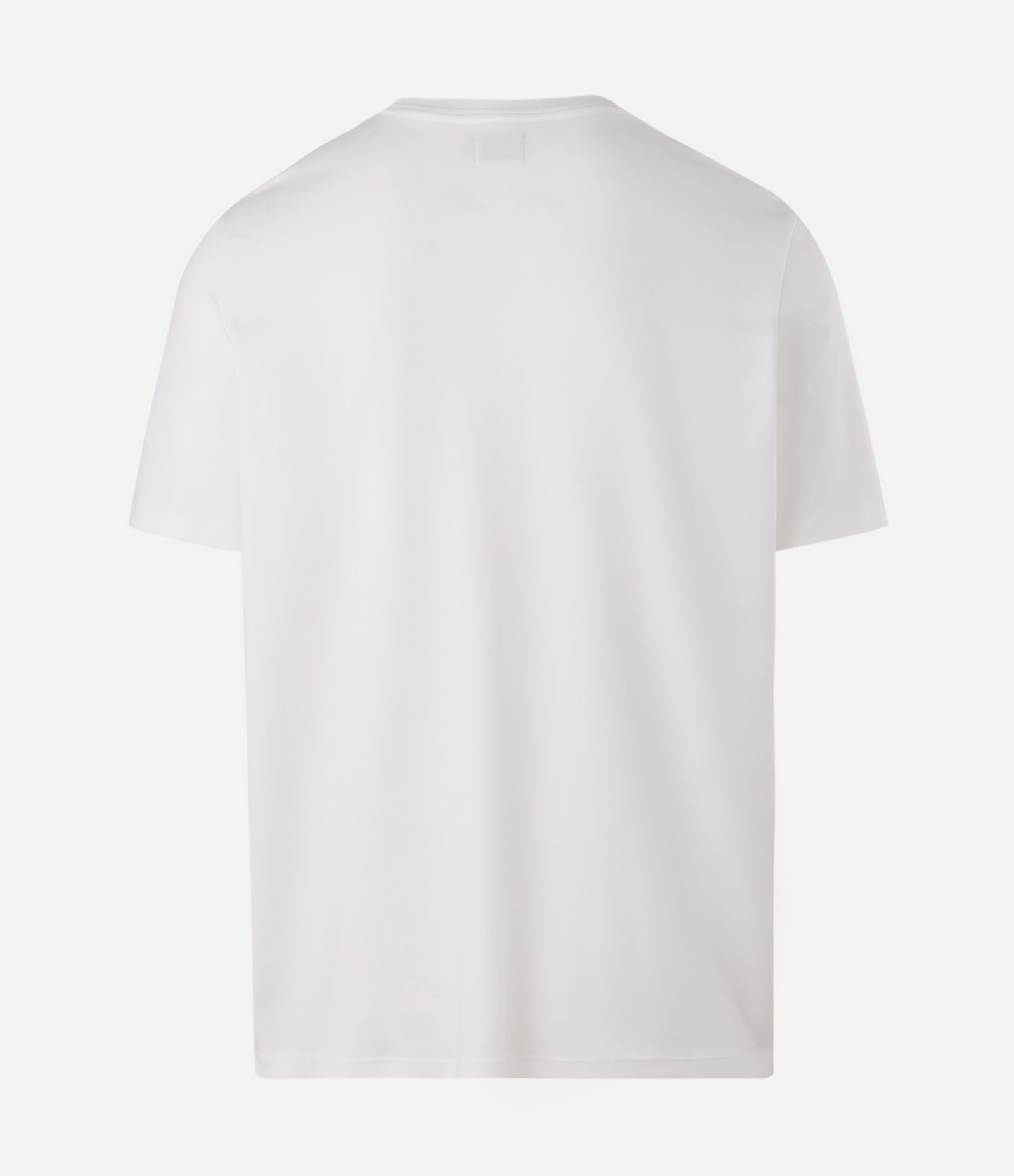 Camiseta Interlock em Algodão com Gola Redonda Branco 2