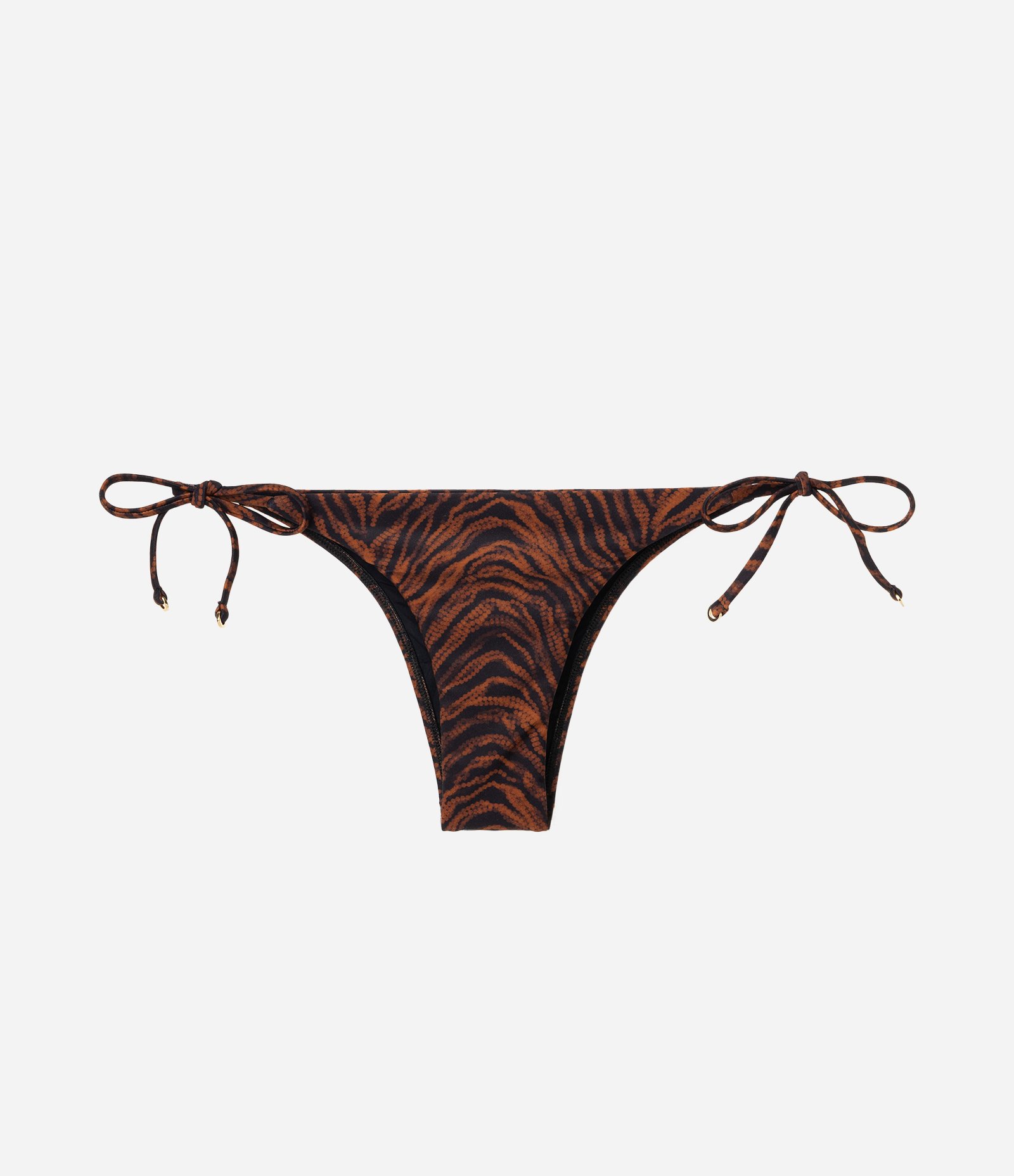 Biquíni Calcinha Lacinho com Estampa Animal Print Preto/Marrom 5