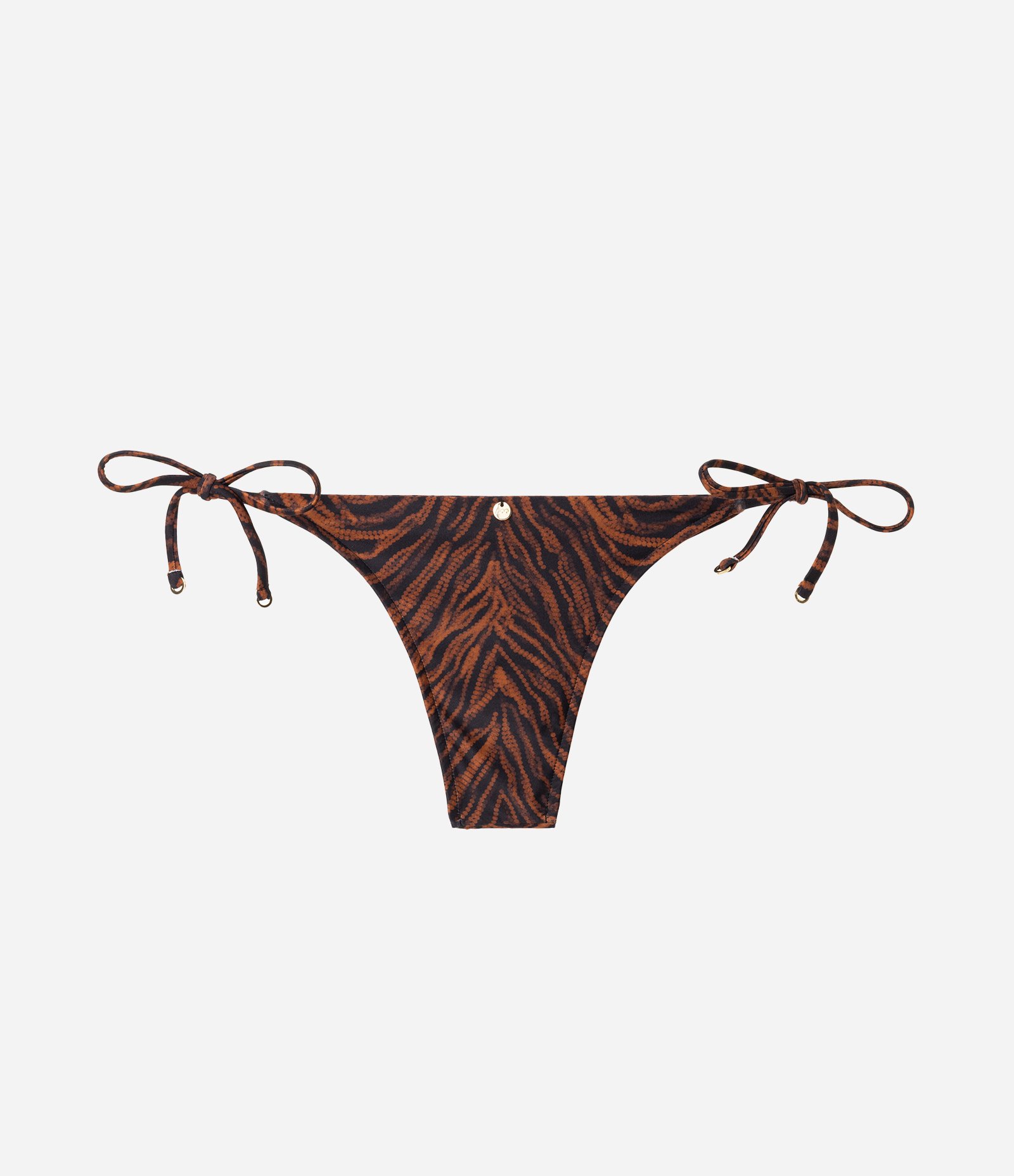 Biquíni Calcinha Lacinho com Estampa Animal Print Preto/Marrom 6