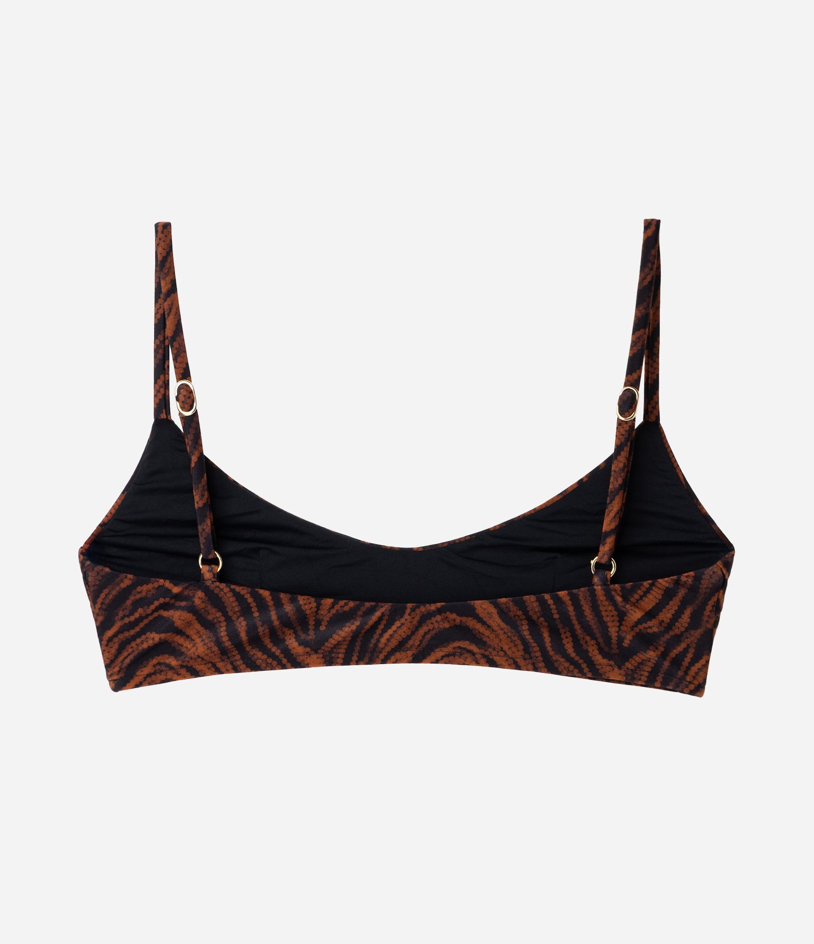 Biquíni Top Camisetinha com Estampa Animal Print Preto/Marrom 2