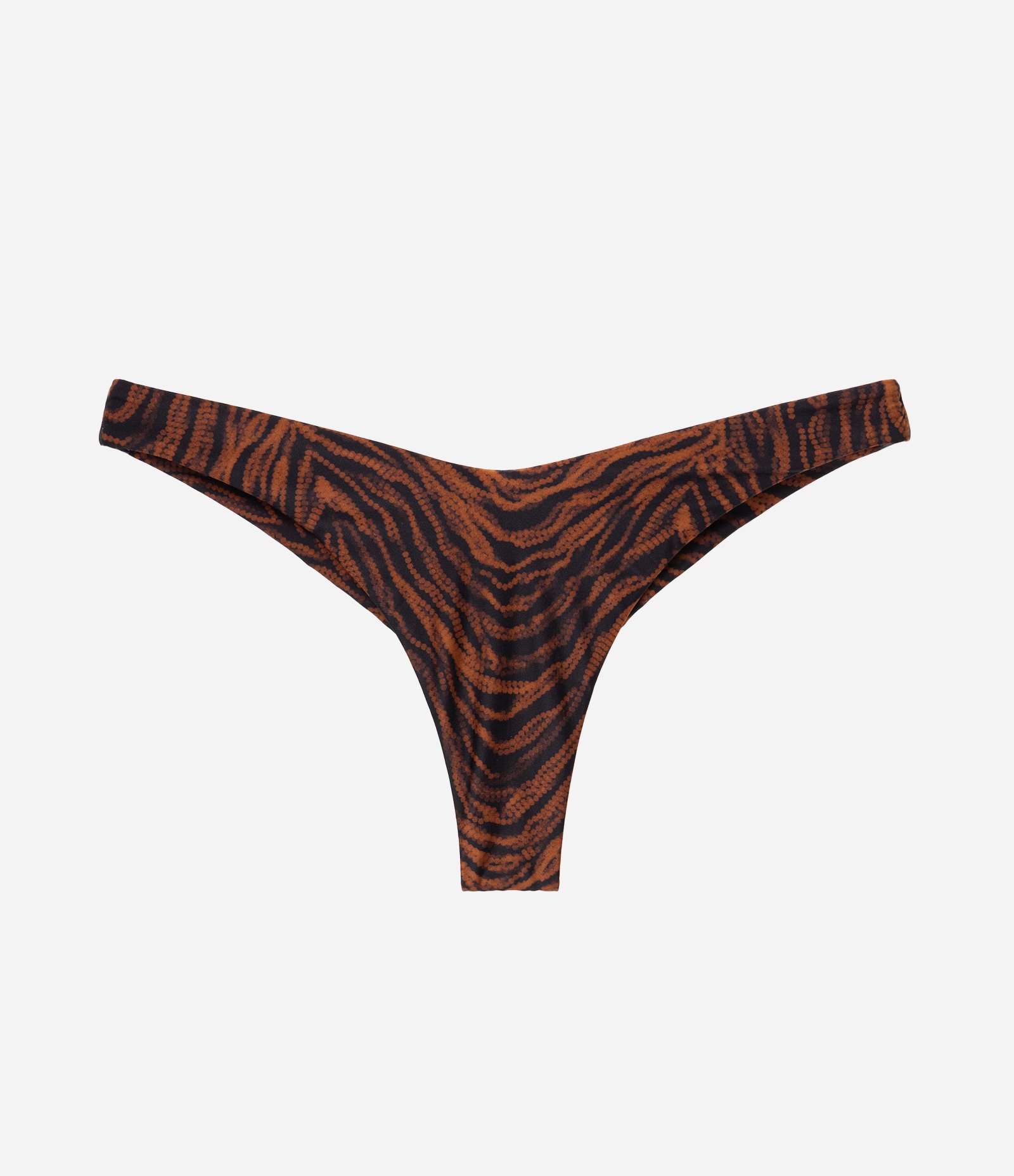 Biquíni Calcinha Asa Delta com Estampa Animal Print Preto/Marrom 1