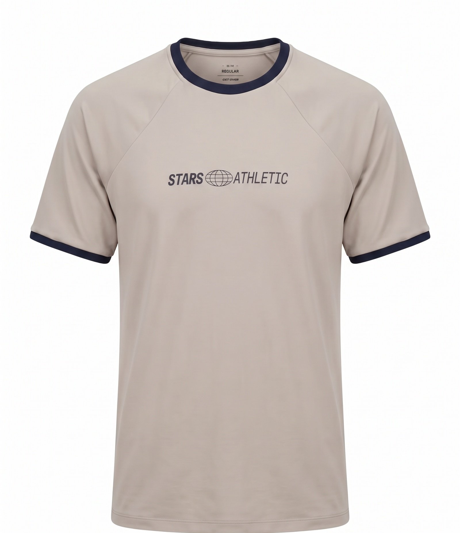 Camiseta Esportiva Dry com Manga Raglan e Lettering Stars Athletic Cinza 5