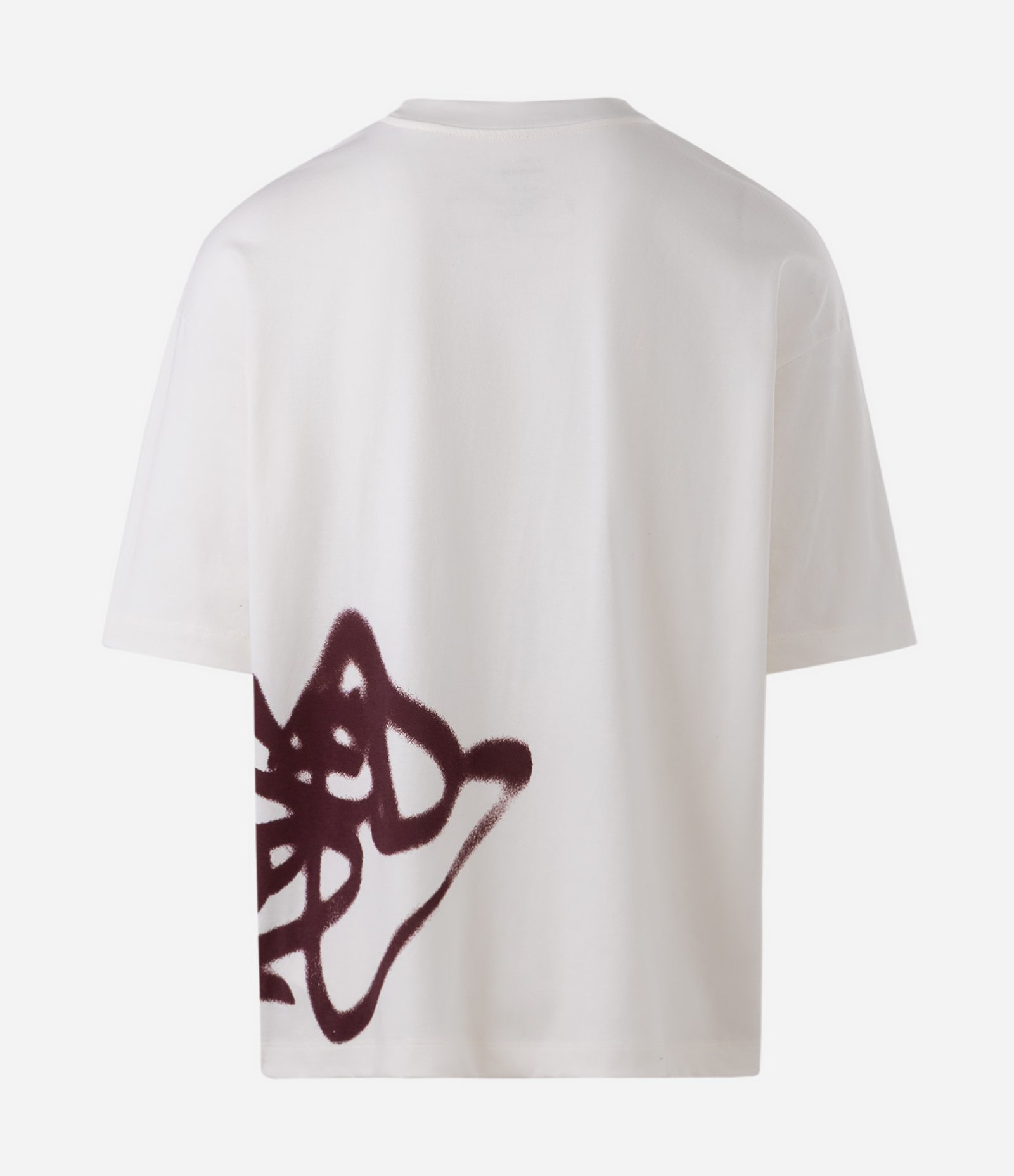Camiseta Oversized em Algodão com Estampa Localizada Branco 6