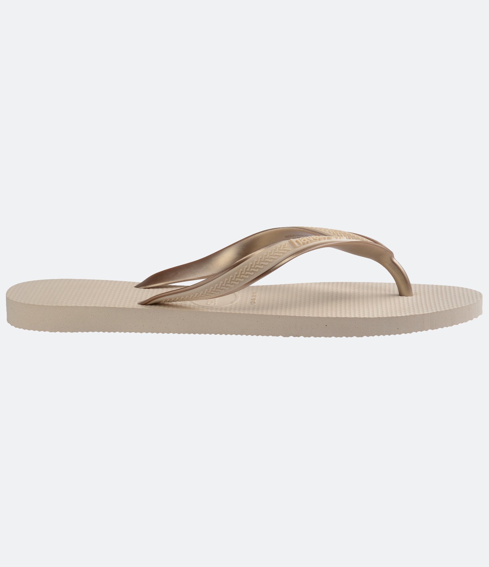 Chinelo Havaianas Aura Glossy com Tiras Metalizadas Bege 3