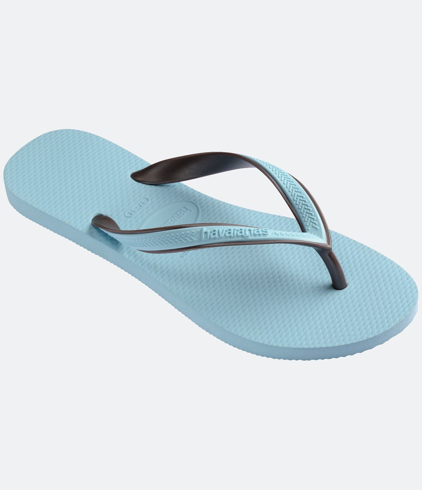 Chinelo Havaianas Aura Glossy com Tiras Metalizadas Azul 2