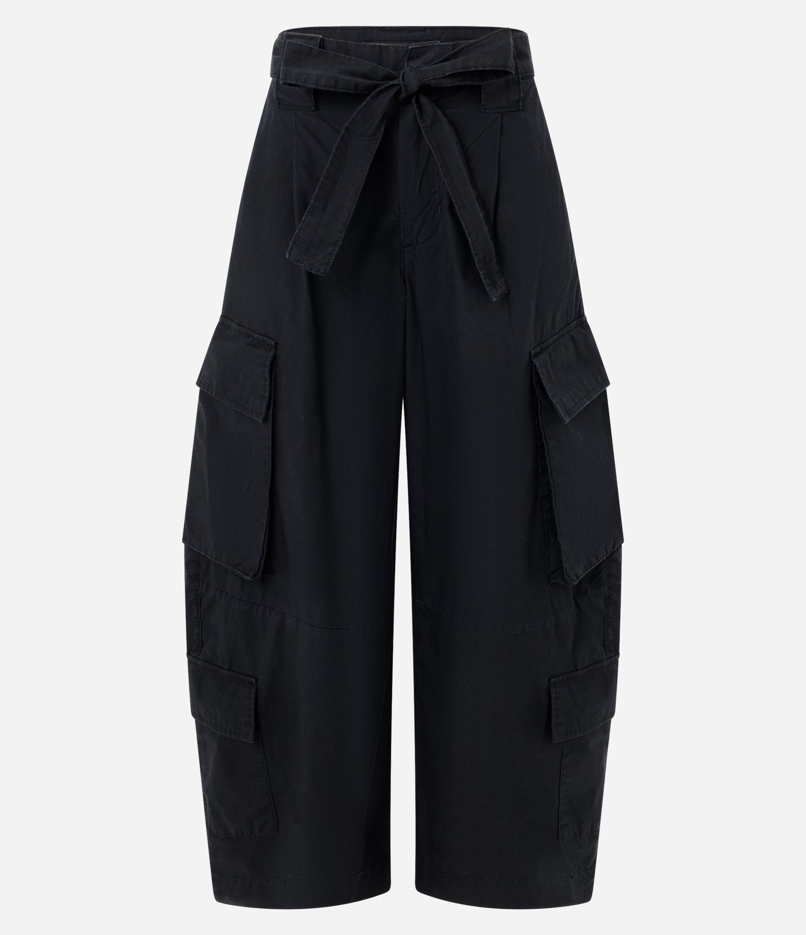 Calça Cargo em Sarja com Bolsos Utilitários e Cinto Preto 5