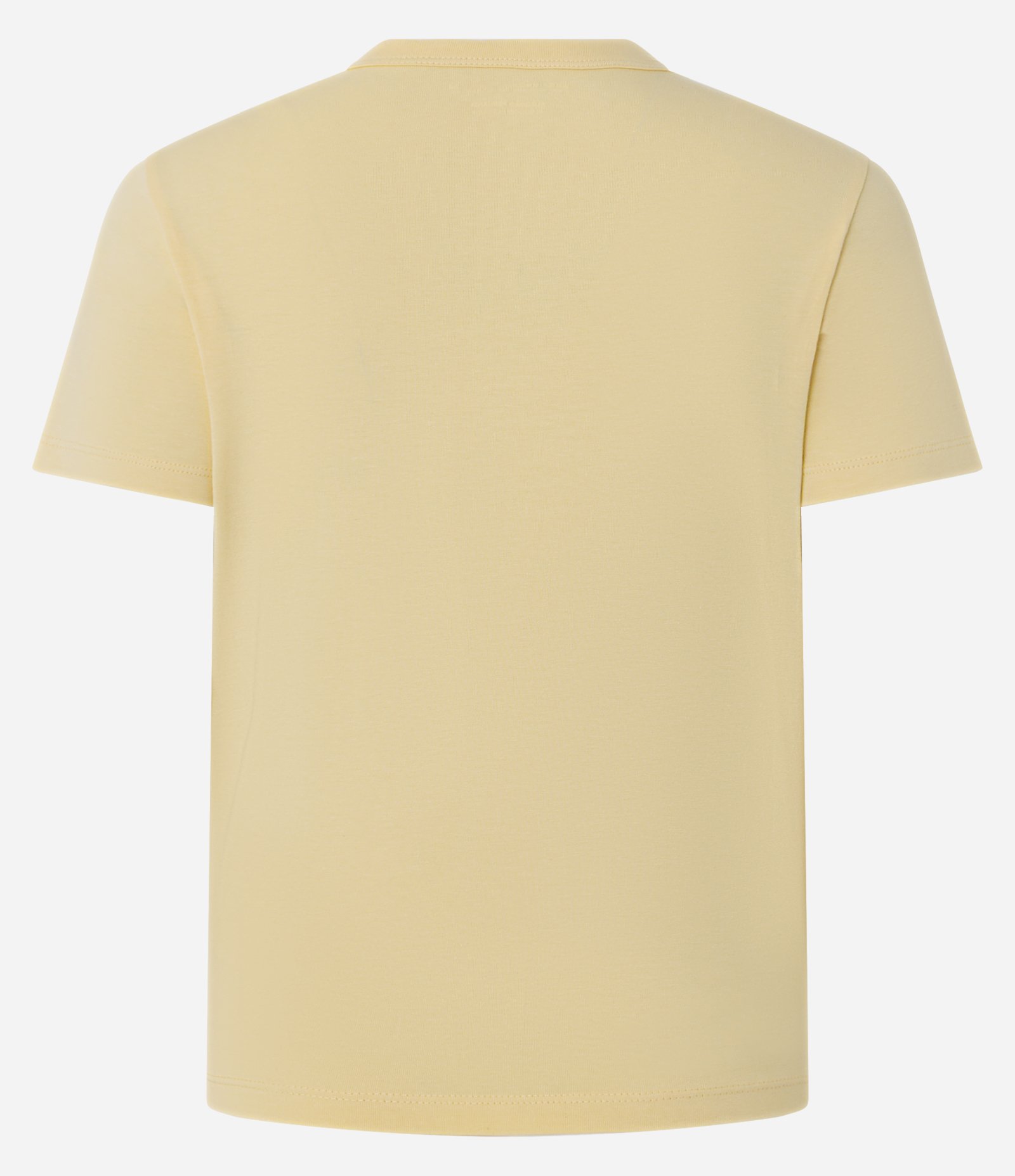 Blusa Slim Básica em Algodão Peruano com Gola Redonda Amarelo 2