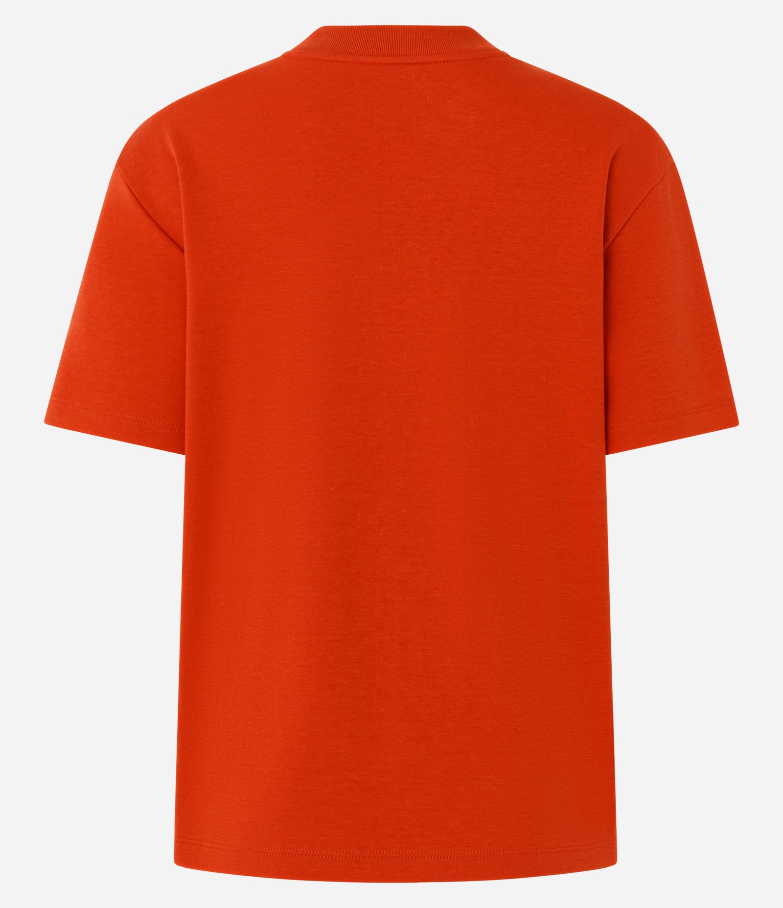 Blusa em Algodão Peruano Interlock com Gola Redonda Laranja 2