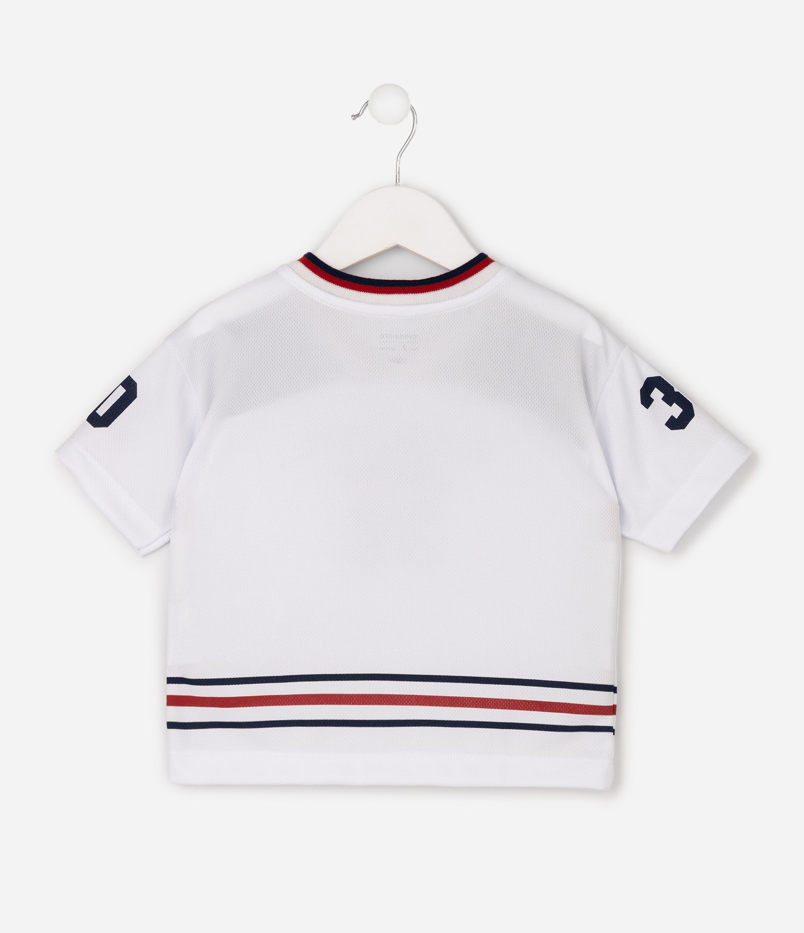 Camiseta Infantil Estampa Basquete Athletic League - Tam 1 a 6 Anos Branco 4