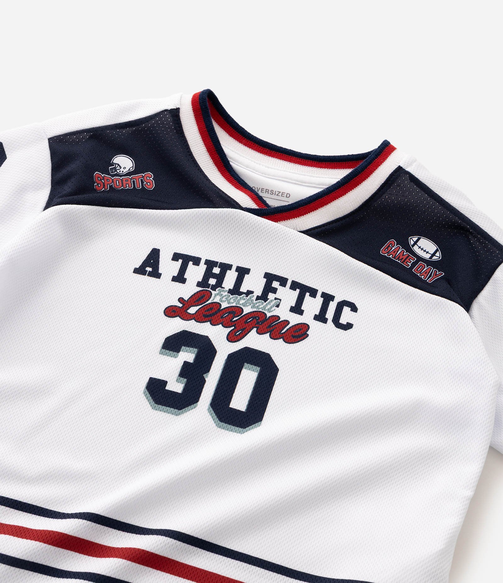 Camiseta Infantil Estampa Basquete Athletic League - Tam 1 a 6 Anos Branco 5