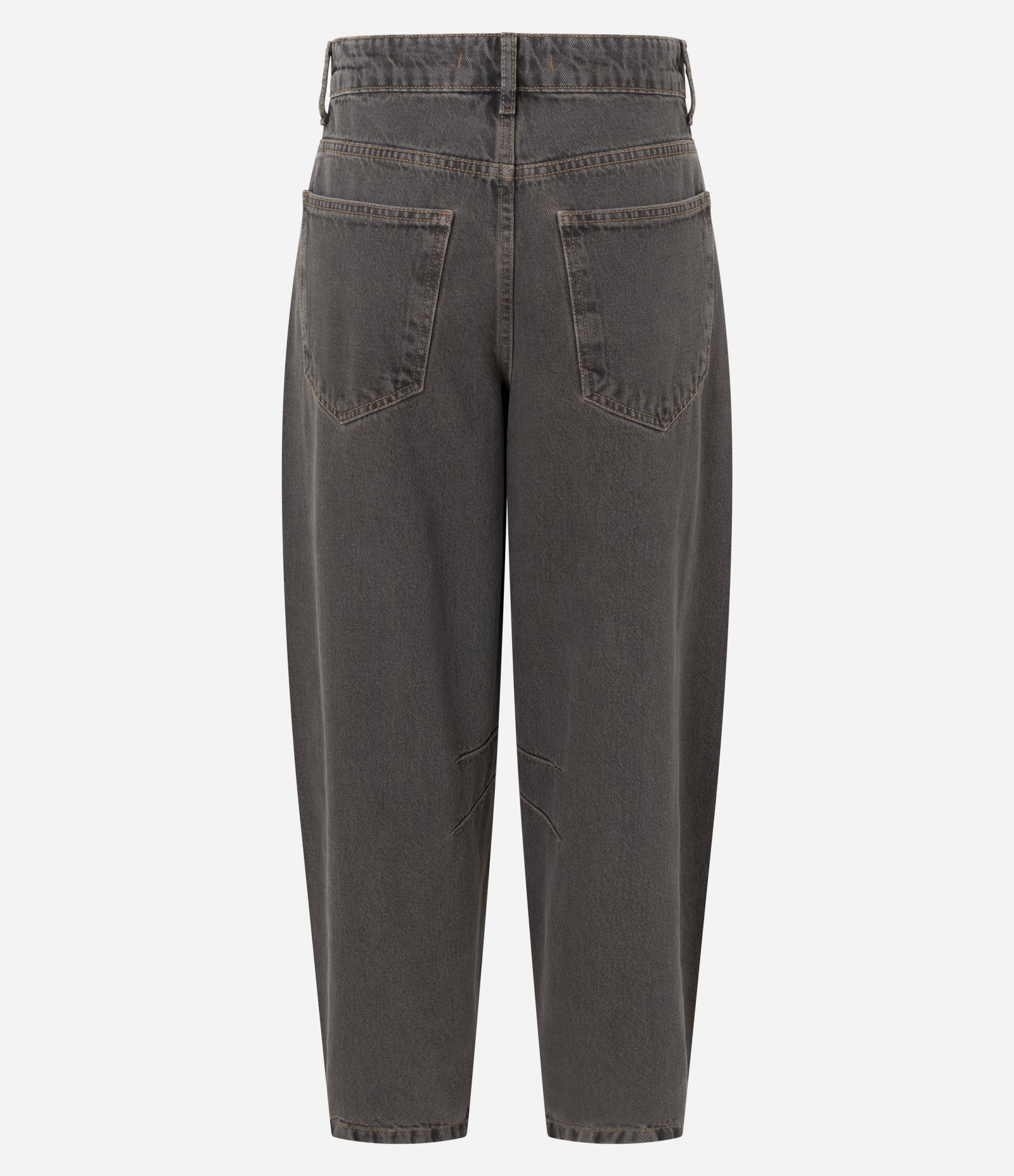 Calça Jeans Ballon com Lavagem Clara Cinza 2