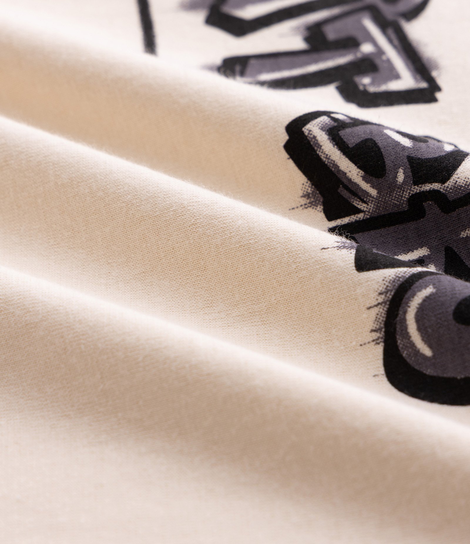 Camiseta Infantil Em Algodão Grafitado - Tam 5 a 16 Anos Bege 3