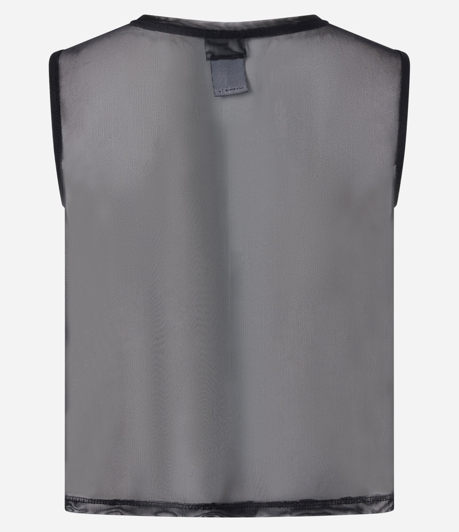 Regata Box Esportiva em Tule com Estampa Lettering Preto 6