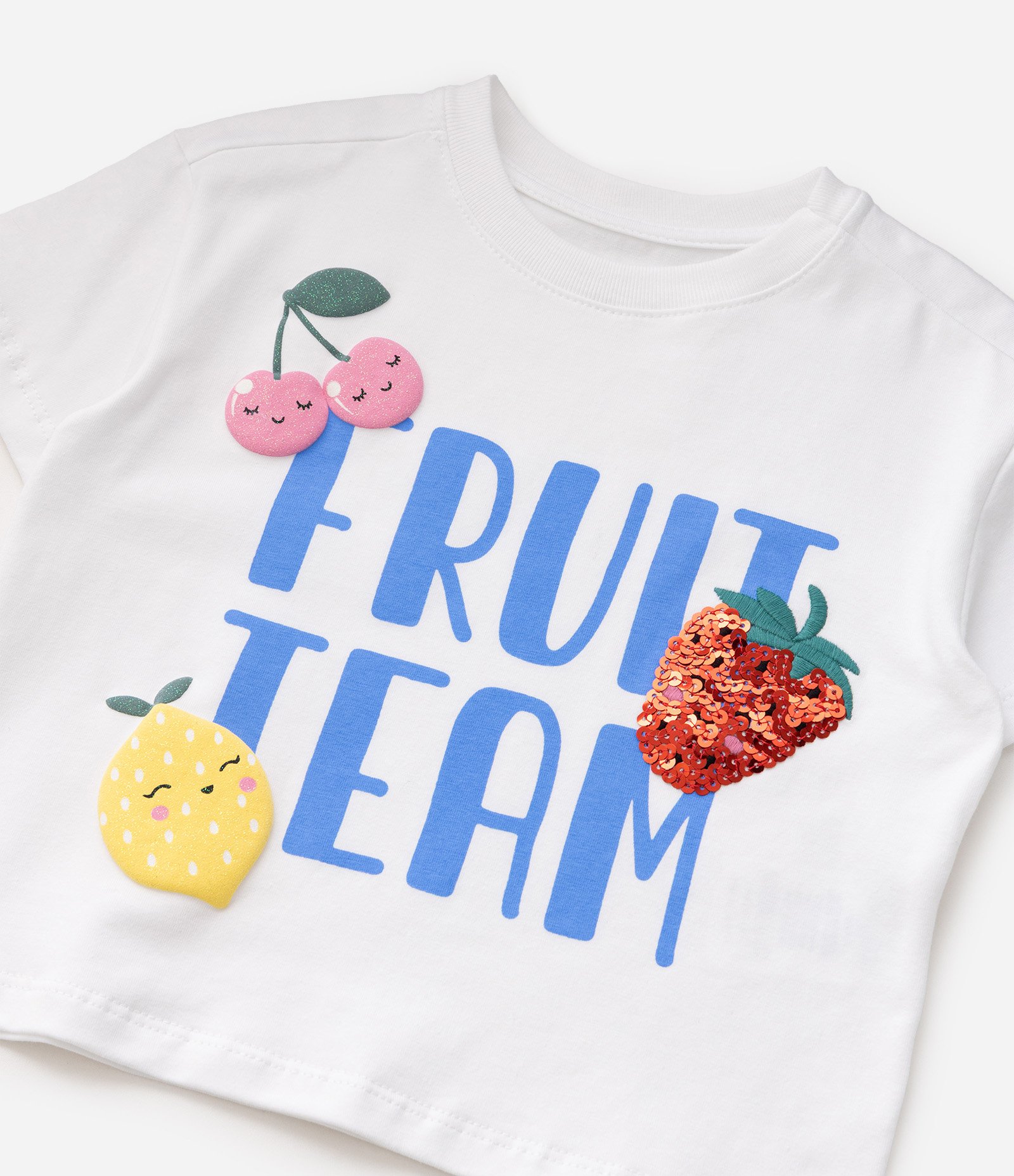 Conjunto Infantil Em Algodão Poim Estampa Frutas e Saia Xadrez - Tam 1 a 6 Anos Branco 6