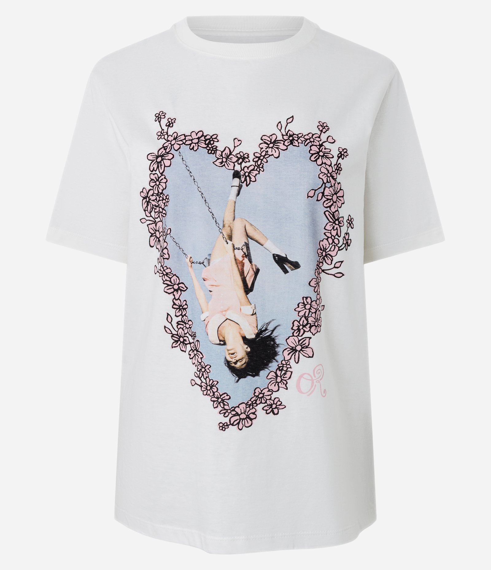 Camiseta com Estampa de Coração Olivia Rodrigo em Algodão Branco 6