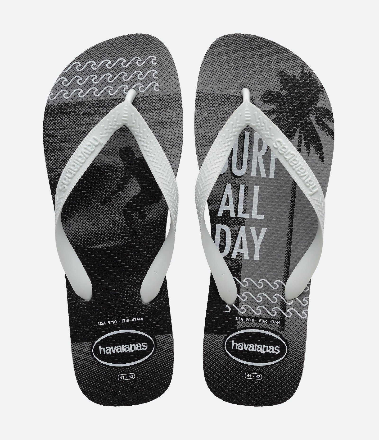 Chinelo Havaianas Top Athletic PVC Estampado Preto 1