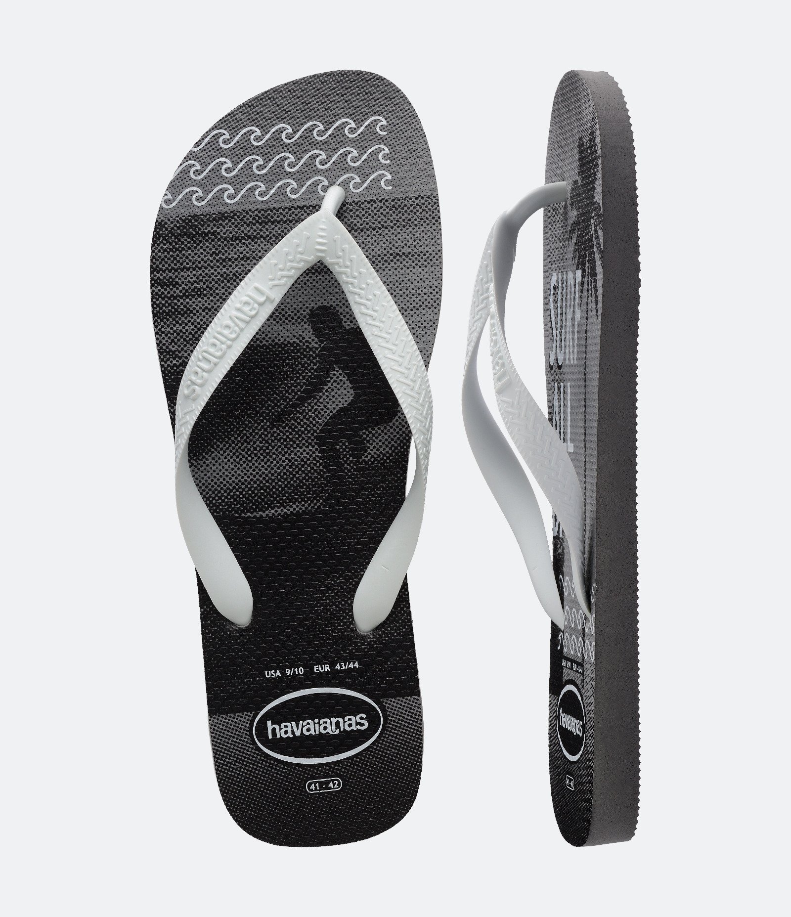 Chinelo Havaianas Top Athletic PVC Estampado Preto 4