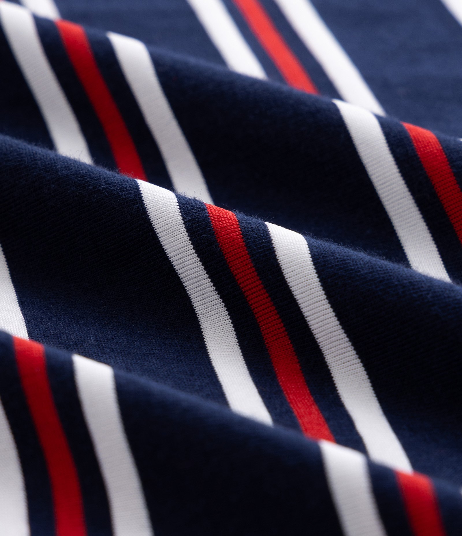 Camiseta Polo Boxy Listrada com Bordado Azul 7