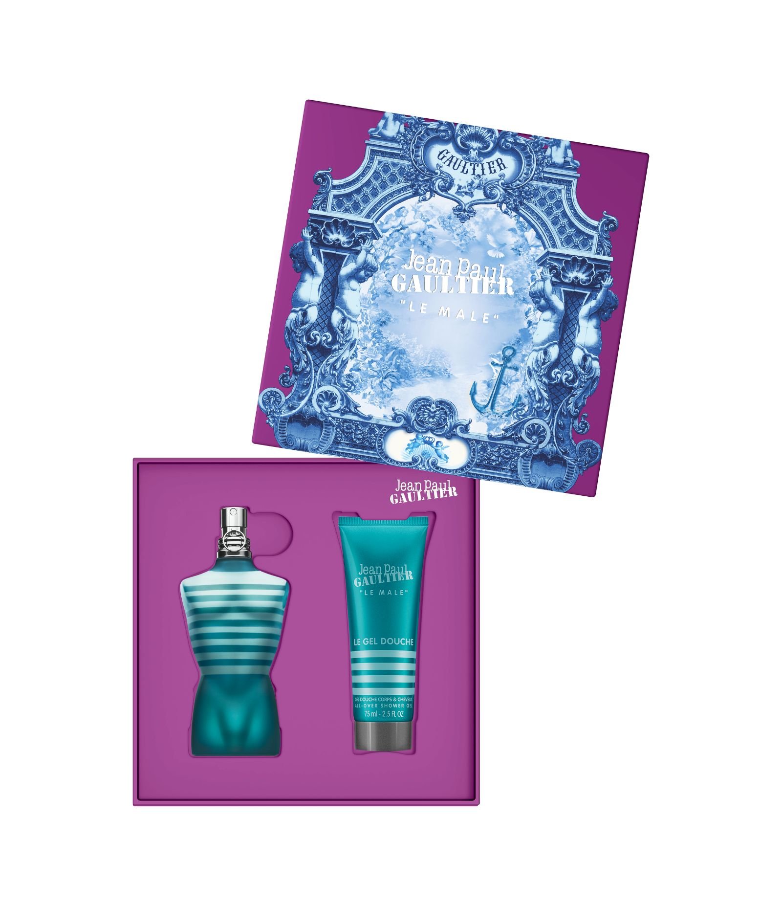 Kit Jean Paul Gaultier Le Male EDT 75ml + All Over Gel de Banho 75ml KIT 1