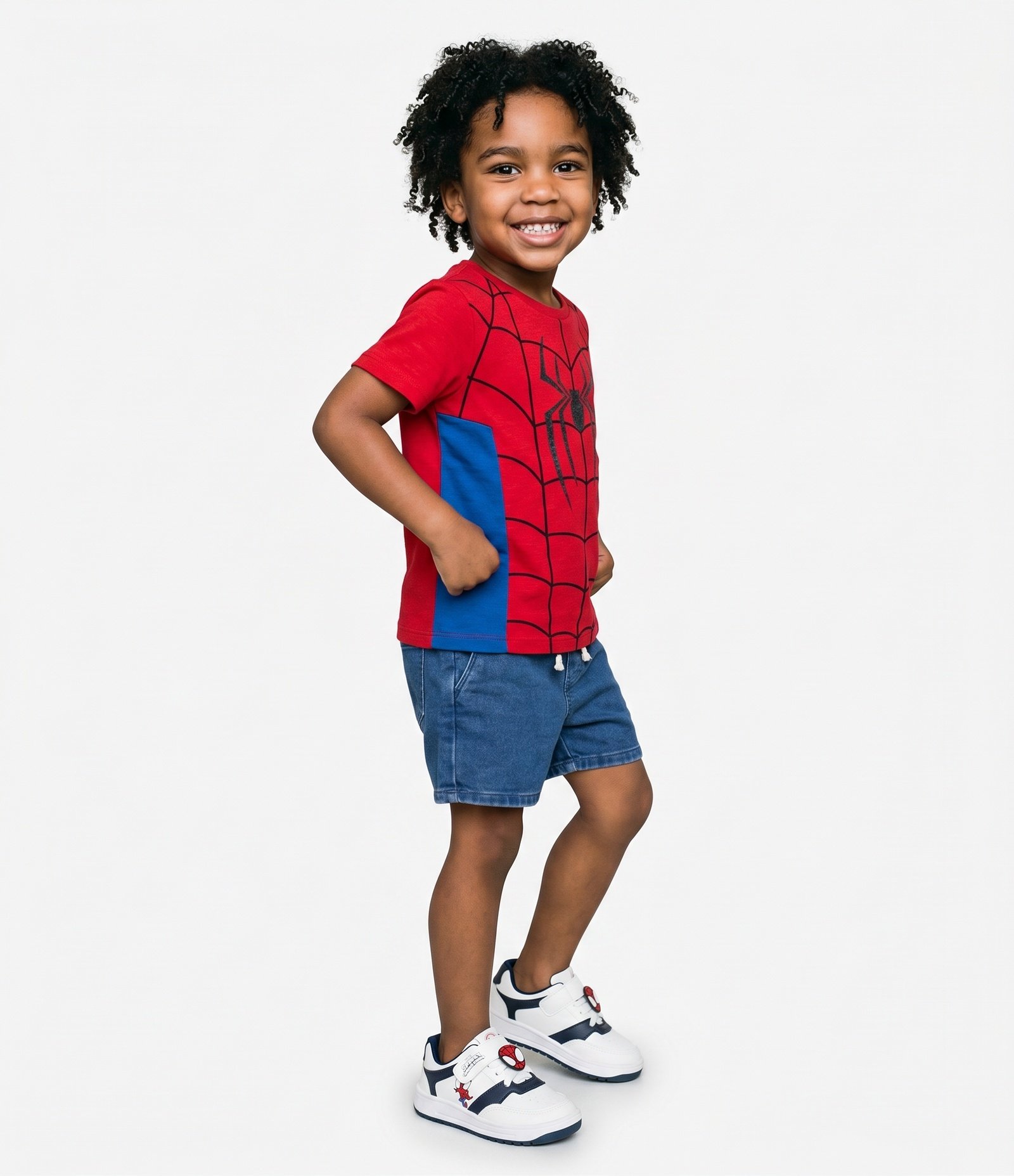 Camiseta Infantil Em Algodão Homem Aranha com Lança Teia Tam 4 a 10 Anos Vermelho 2