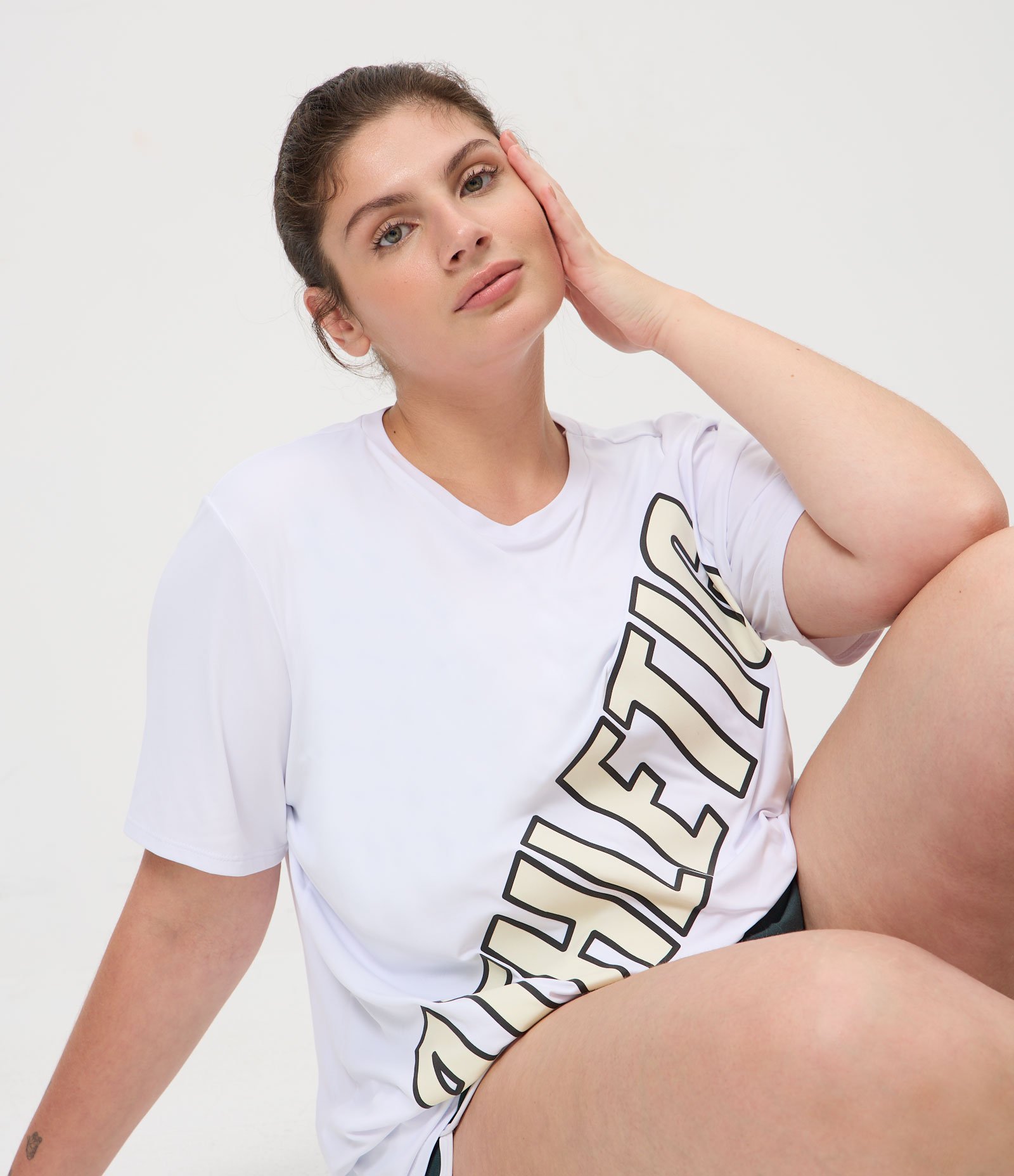 Camiseta Esportiva Regular em Poliamida Dry Athletic Curve & Plus Size Branco 3