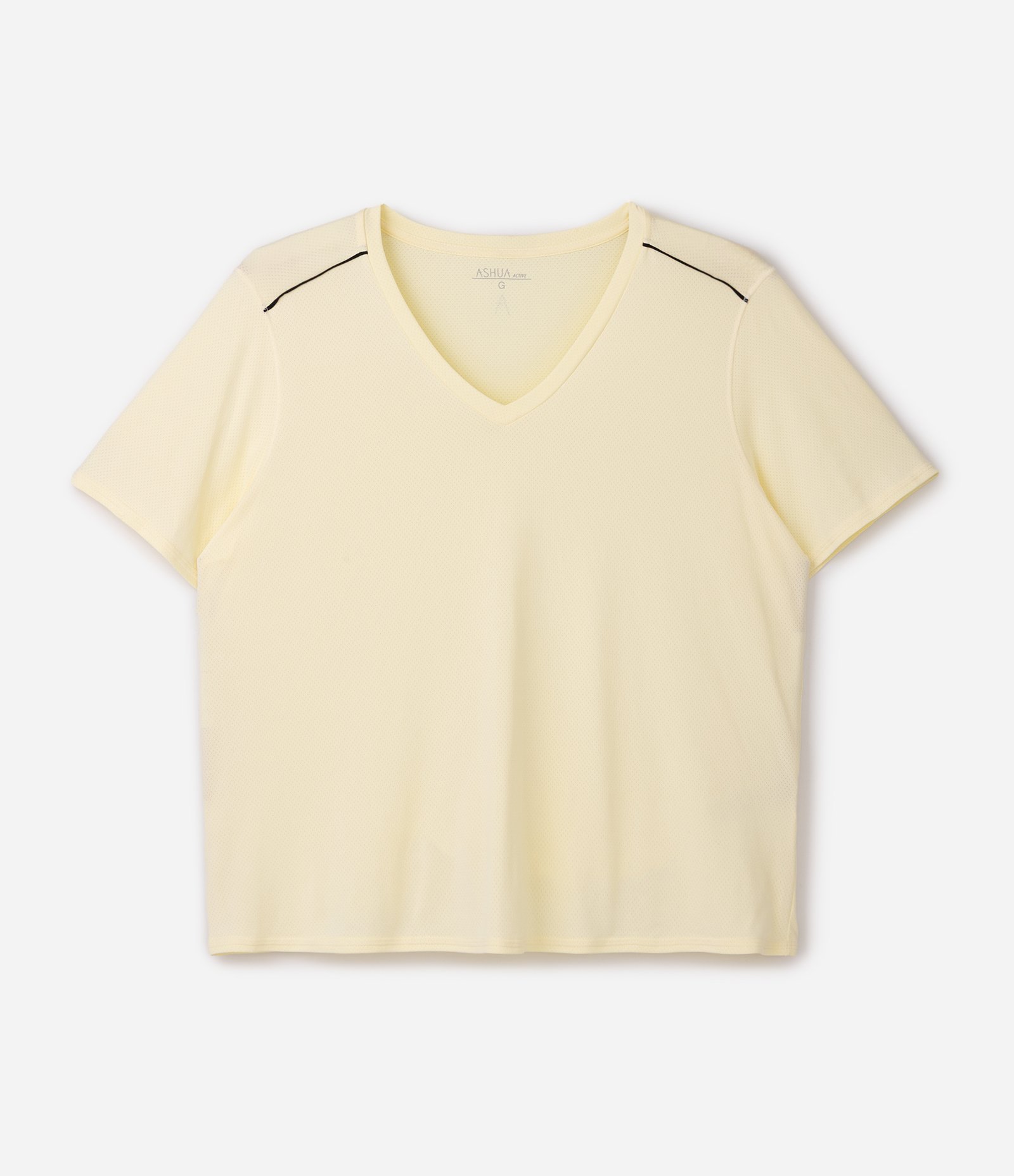 Camiseta Esportiva Dry em Poliamida Curve & Plus Size Amarelo 5