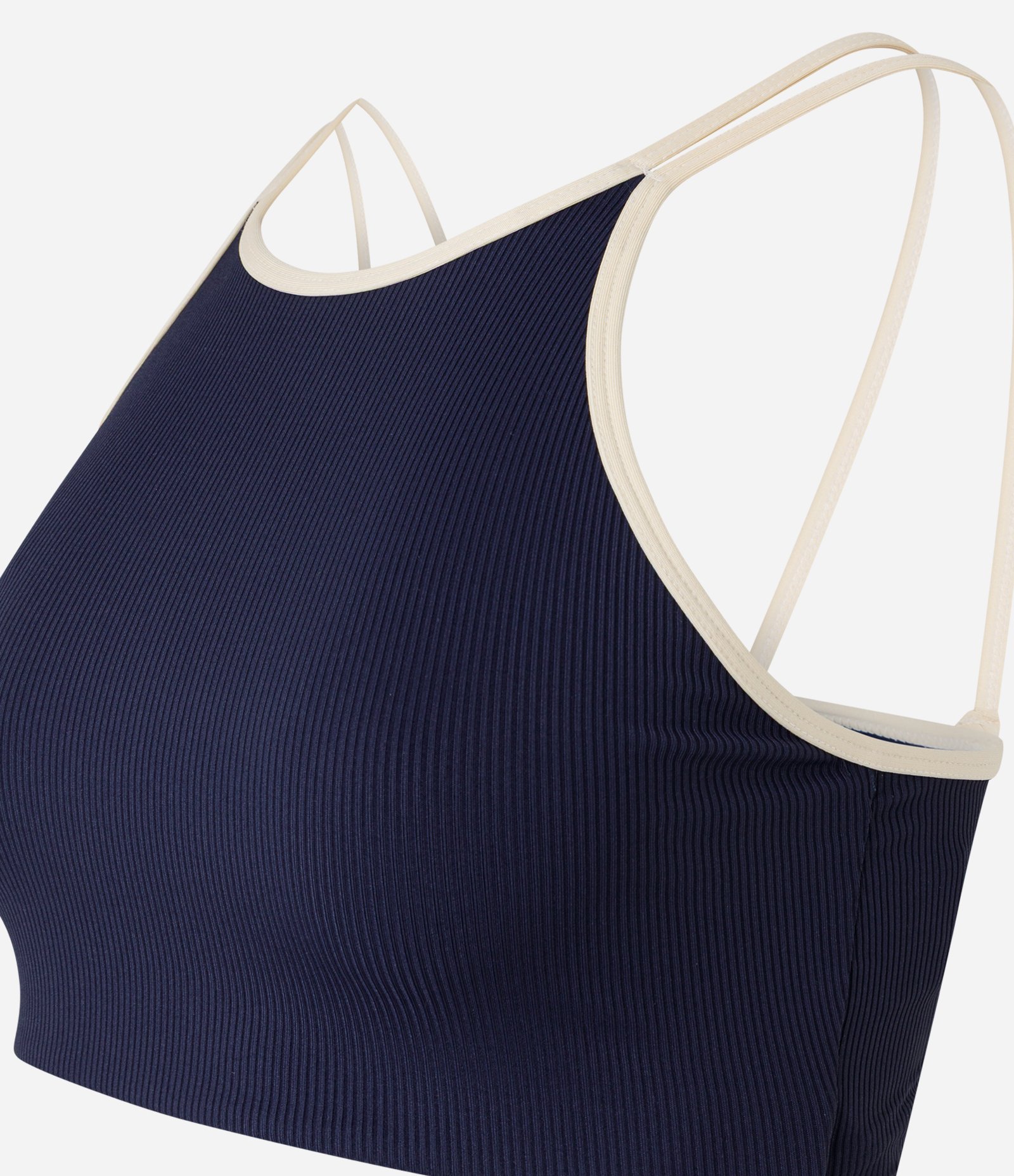 Top Esportivo Canelado com Alças Duplas Azul 2