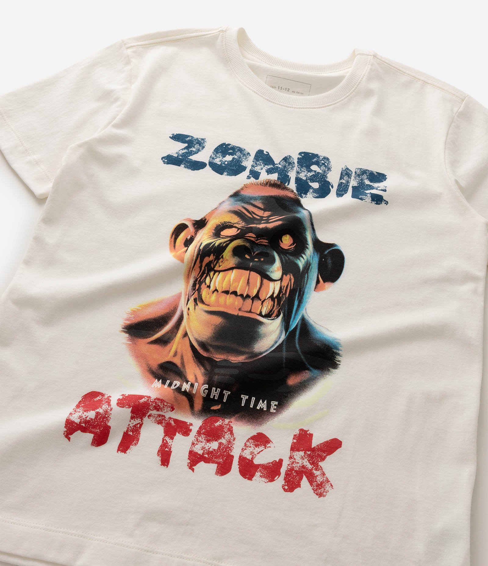 Camiseta Infantil Em Algodão Halloween Brilha No Escuro - Tam 5 a 14 Anos Branco 6