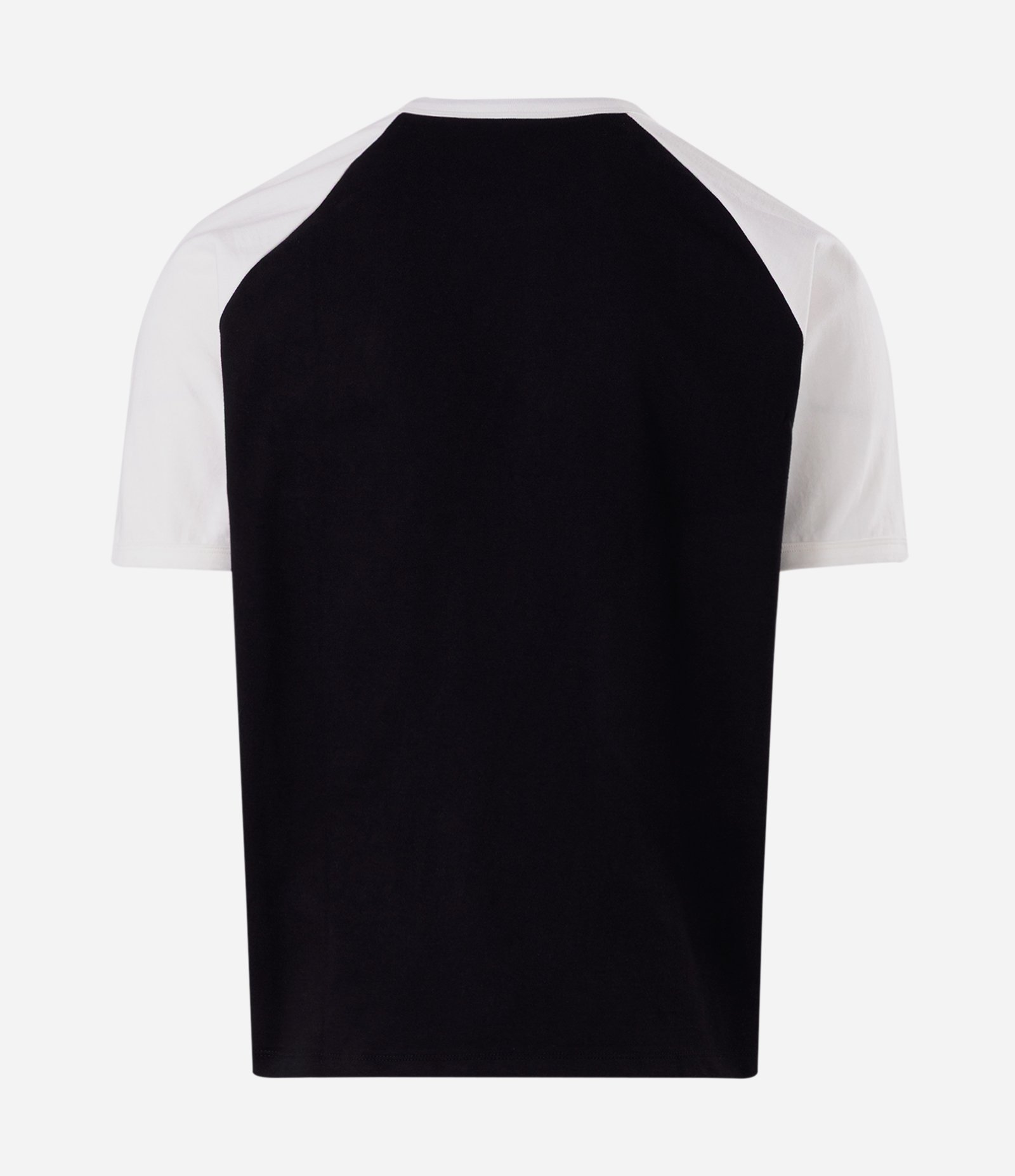 Camiseta Regular em Algodão com Manga Raglan Contraste Preto 2