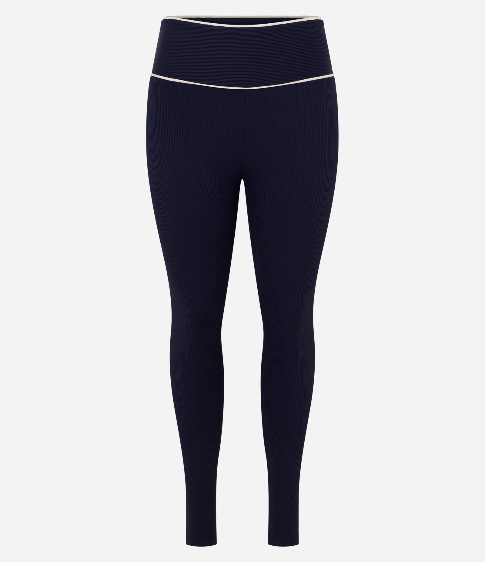 Calça Legging Esportiva Canelada com Friso Contrastante Azul 5