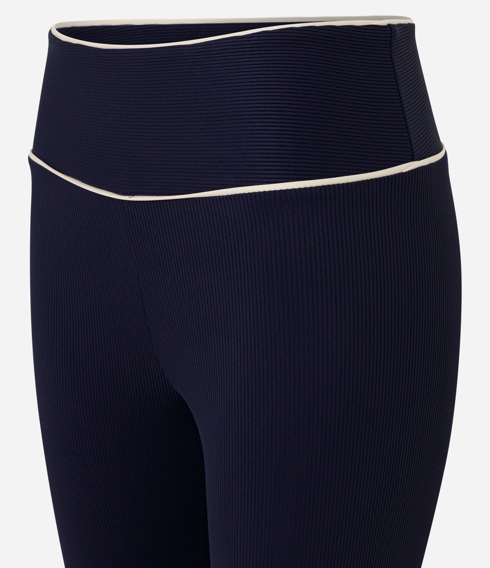 Calça Legging Esportiva Canelada com Friso Contrastante Azul 6