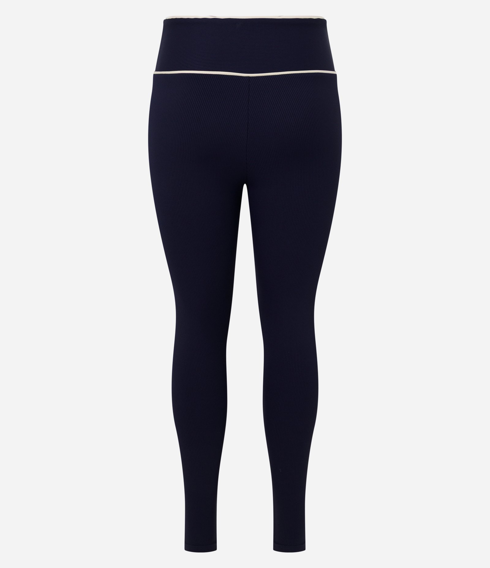 Calça Legging Esportiva Canelada com Friso Contrastante Azul 7