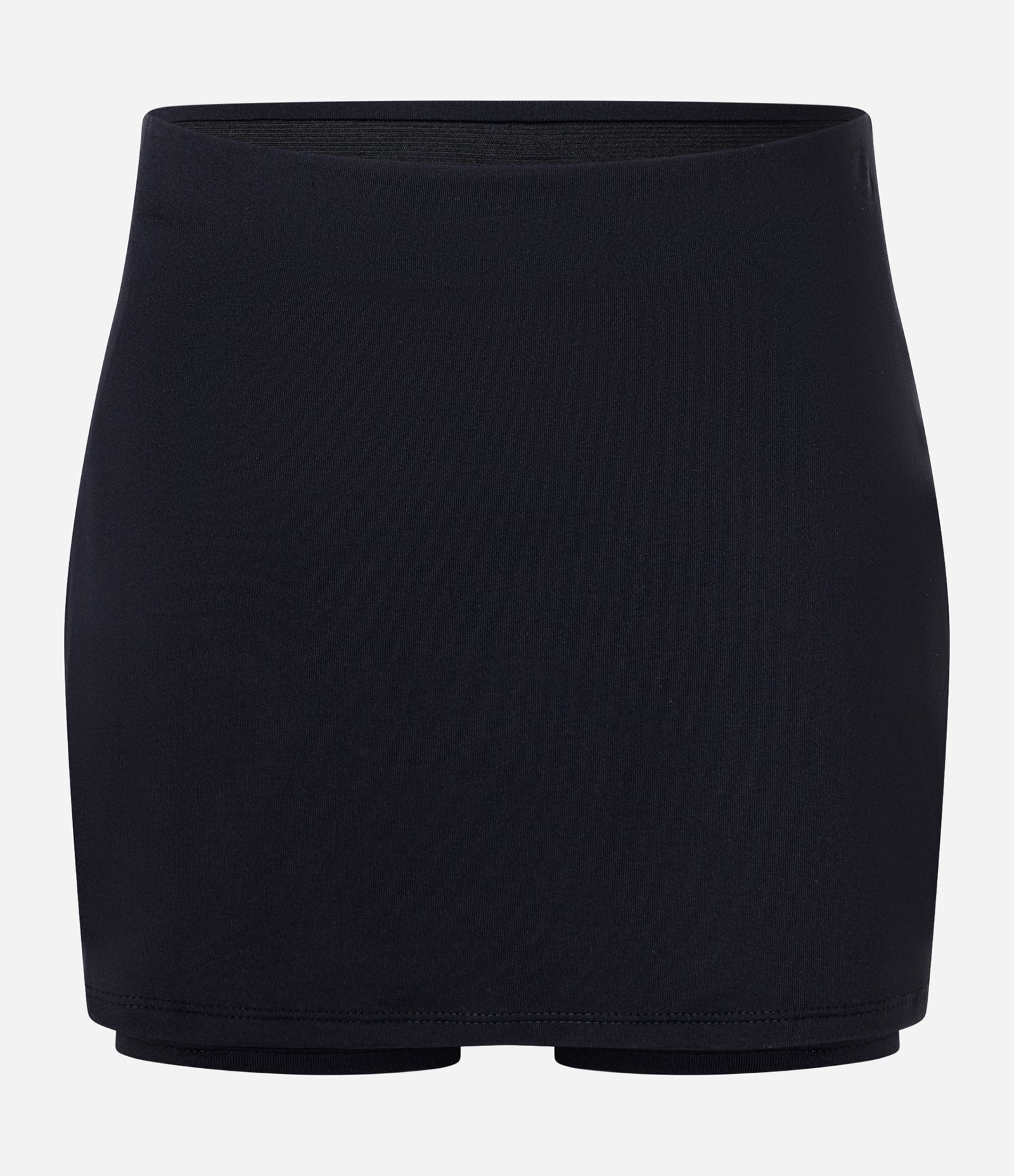 Short Saia Mini Esportivo em Microfibra com Cintura Alta Preto 6
