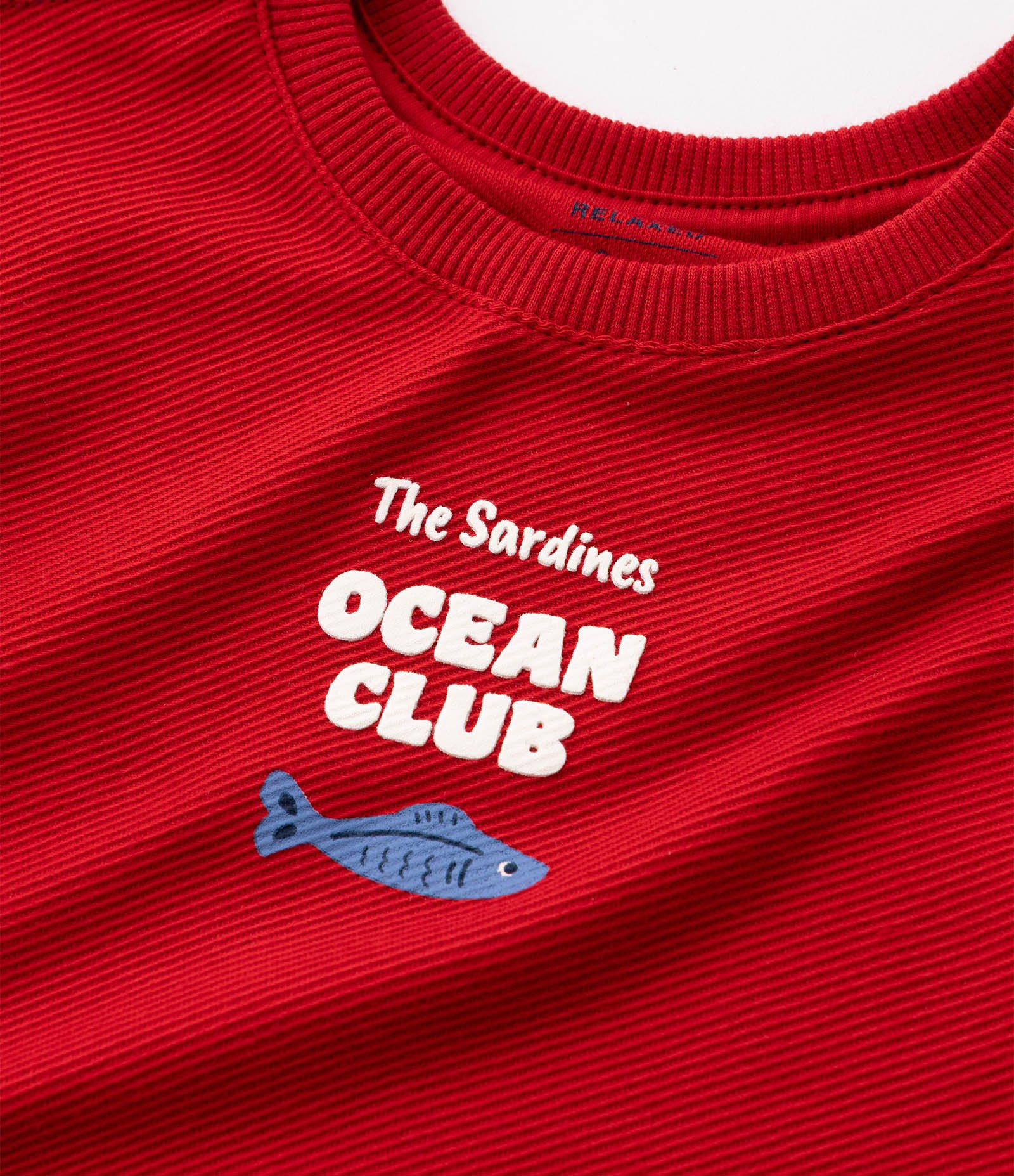 Camiseta Infantil Em Algodão Texturizada Ocean Club - Tam 1 a 6 Anos Vermelho 6