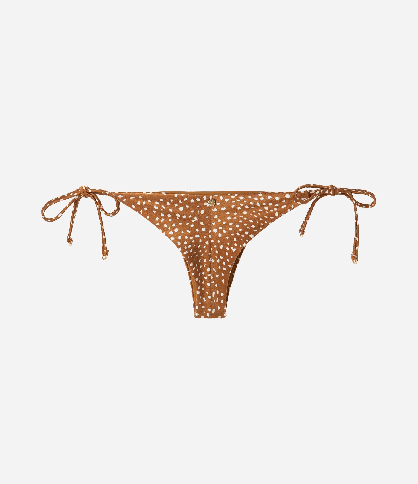 Biquini Calcinha Lacinho em Microfibra com Estampa Animal Print Bambi Marrom 2