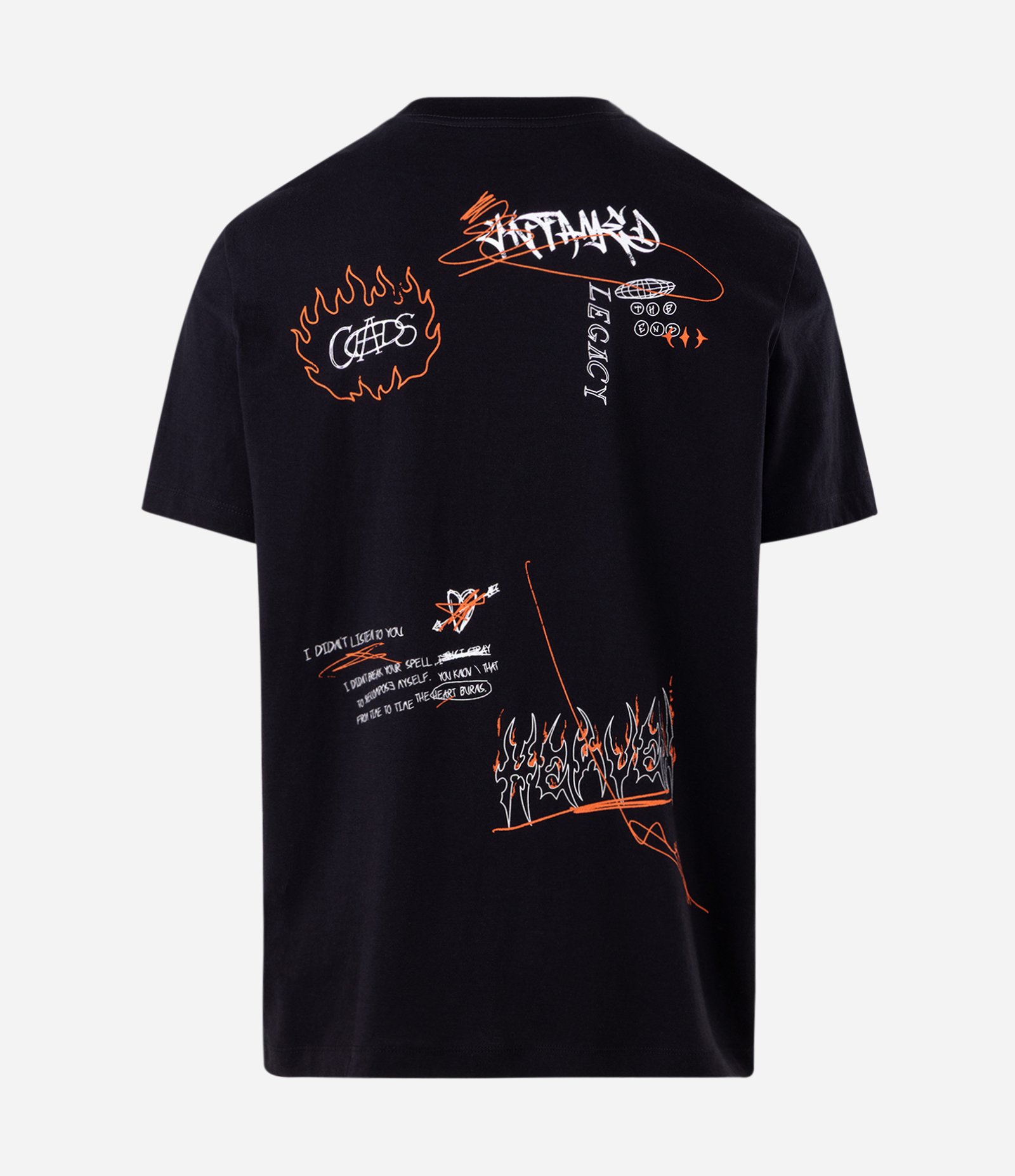 Camiseta Comfort em Algodão com Estampa Chaos Rabiscos Preto 6