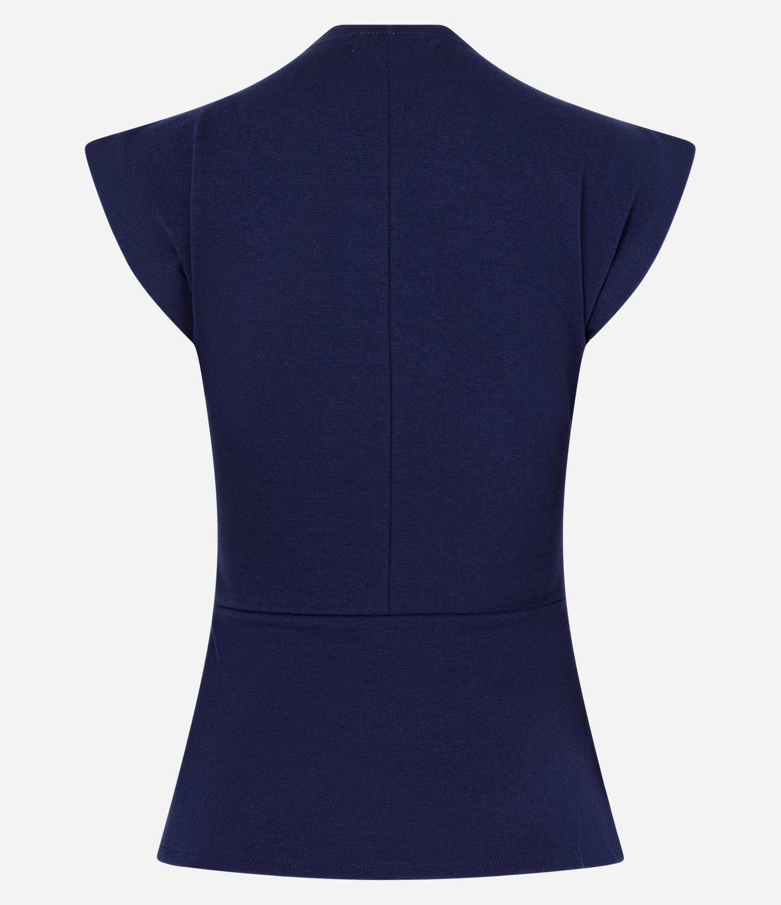 Blusa com Decote V e Modelagem Acinturada Azul 6