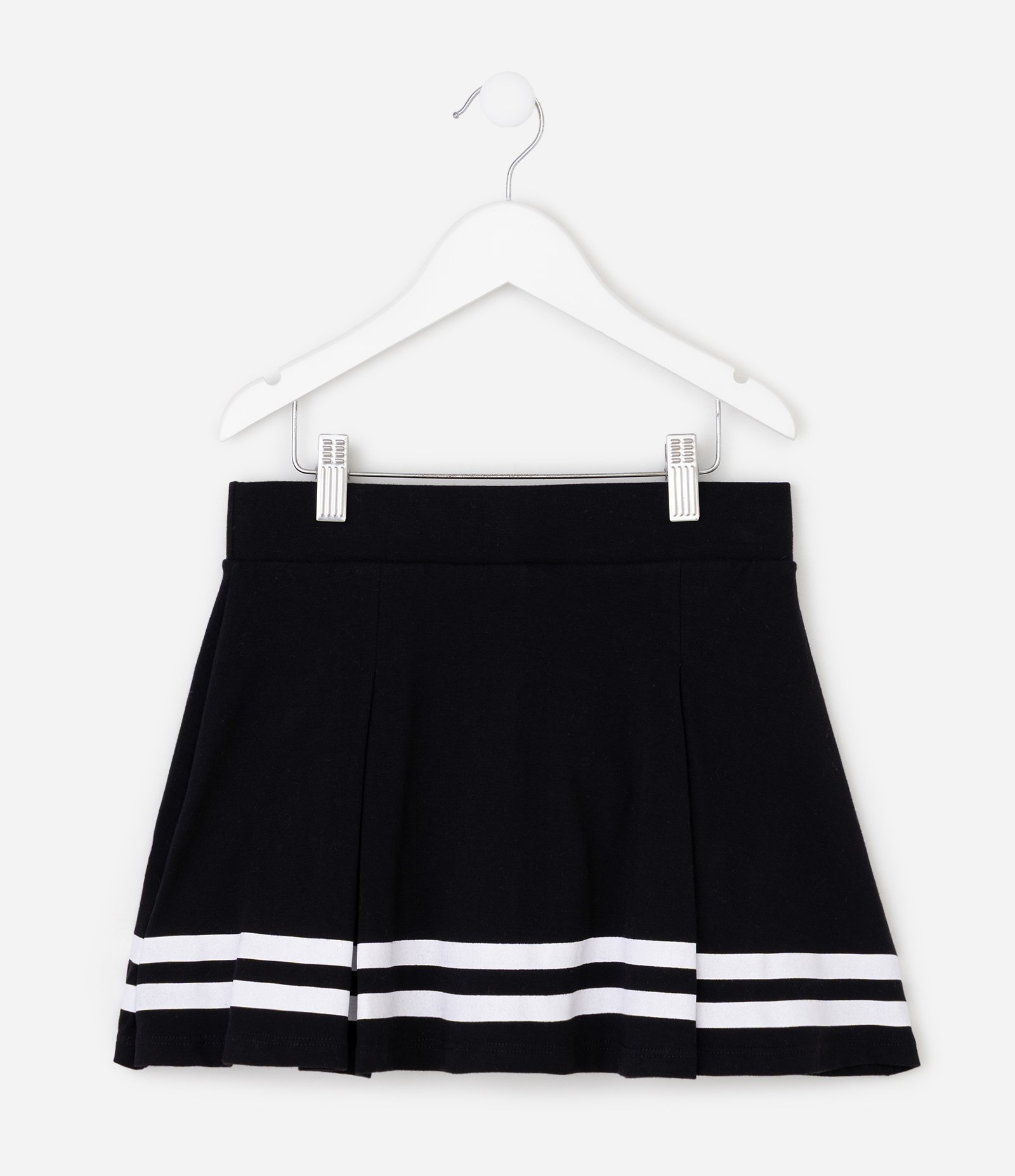 Short Saia Infantil Em Cotton K Pop Demon Hunters Listras na Barra - Tam 5 a 14 Anos Preto 2