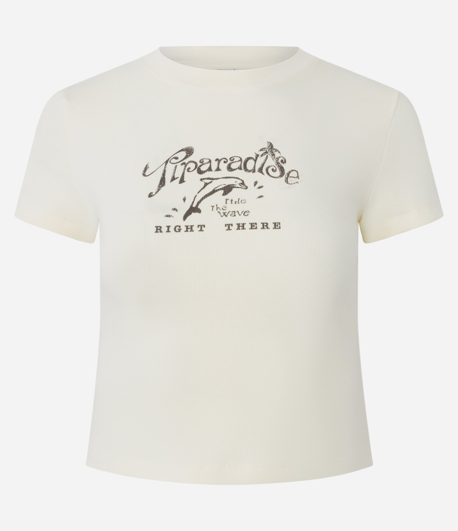 Blusa Baby Look Estampada com Lettering Tiparadise Amarelo Claro 5