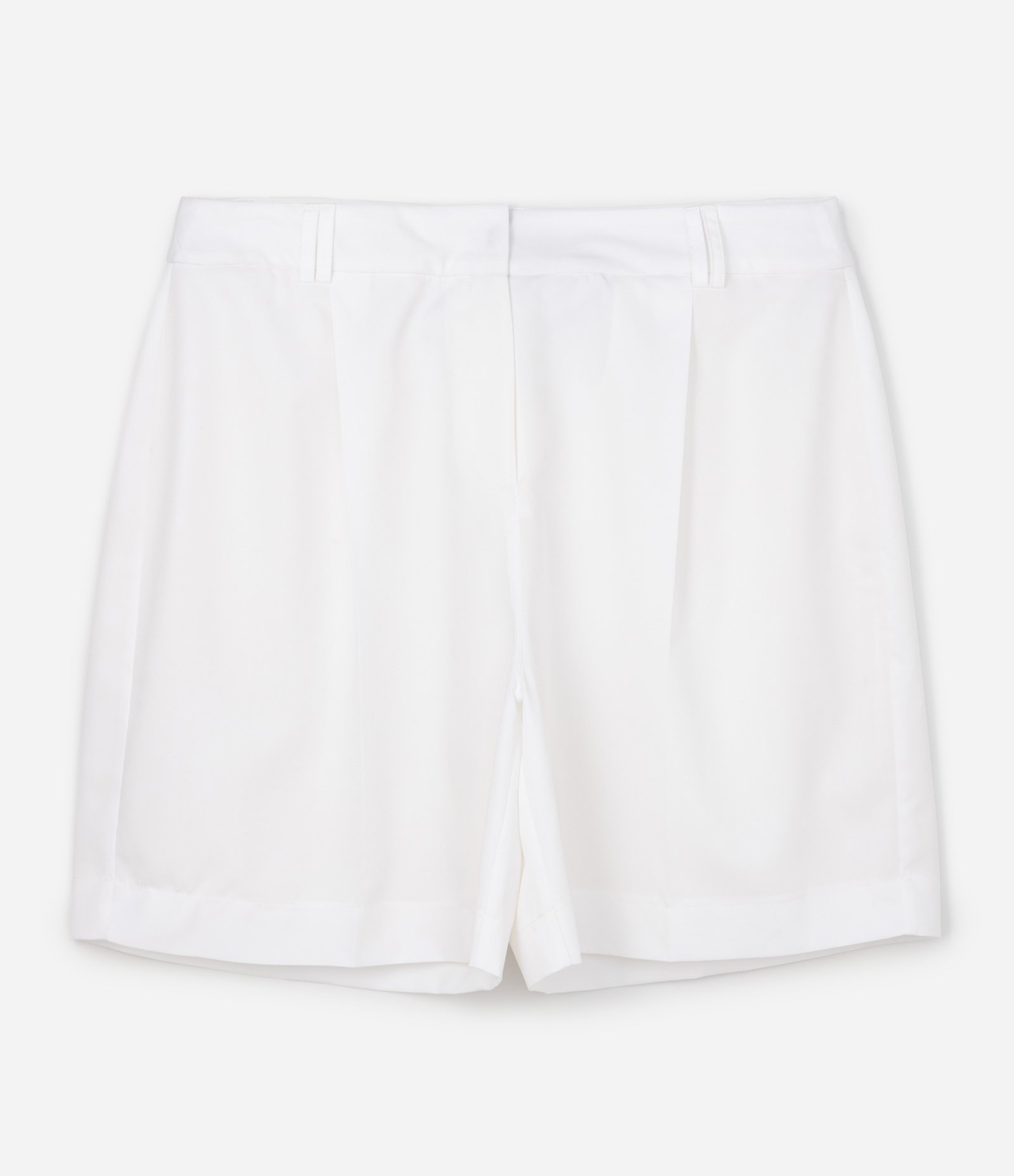 Bermuda Alfaiatada com Pregas Curve & Plus Size Branco 3
