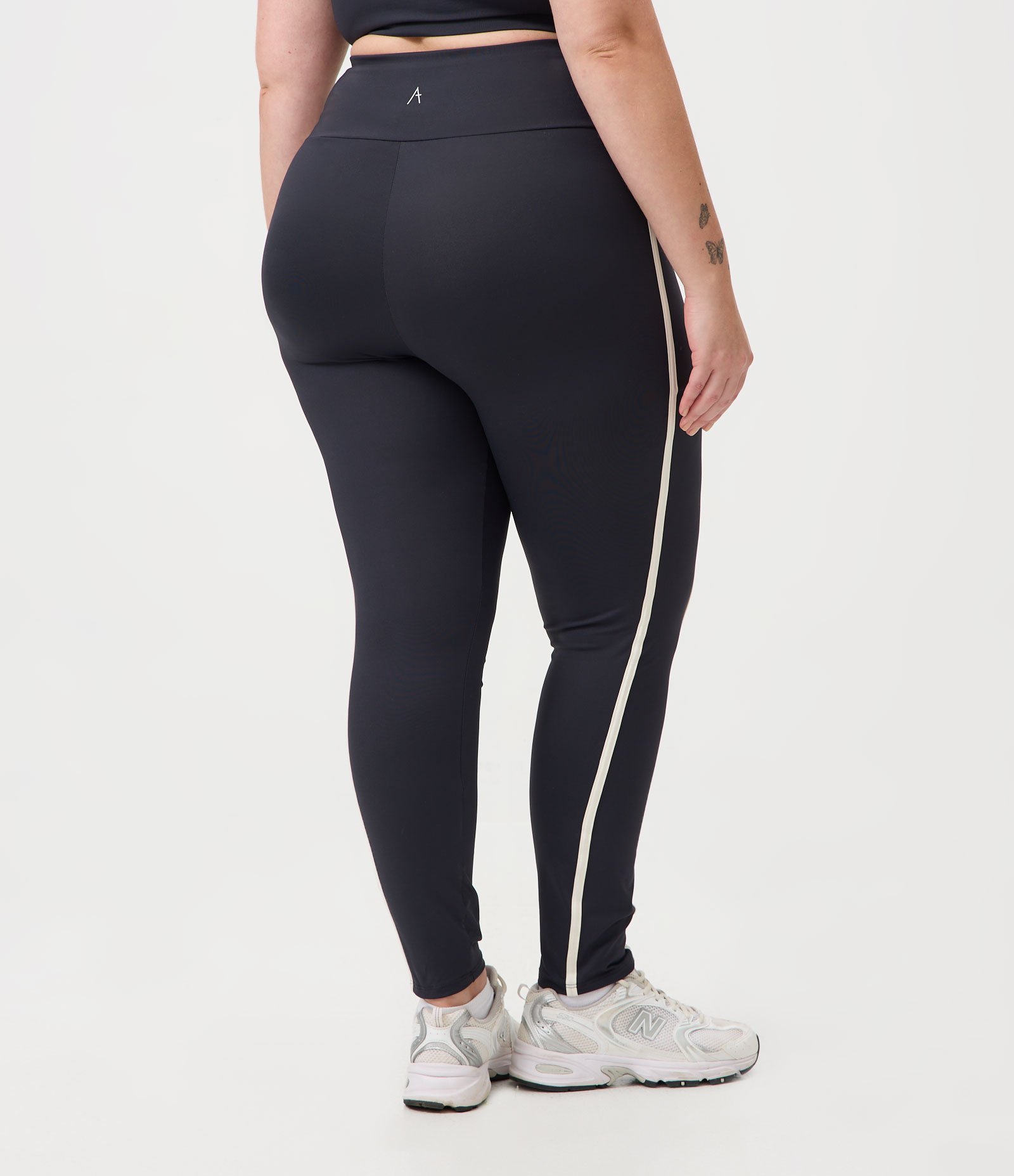 Calça Legging em Poliamida Dry com Viés Frontal Curve & Plus Size Preto 5